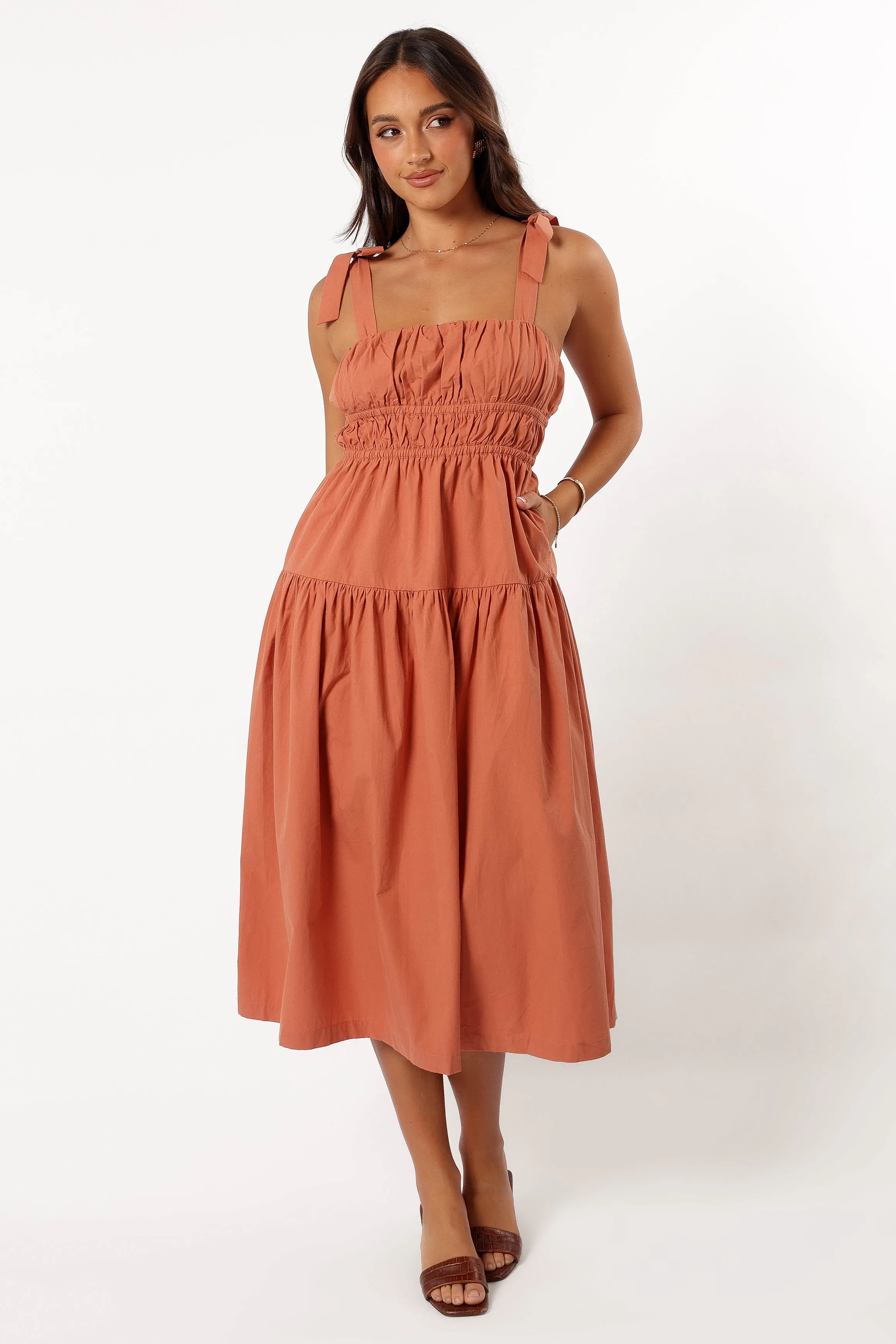 Ninah Midi Dress - Terracotta sold by Petal & Pup product image thumbnail 3