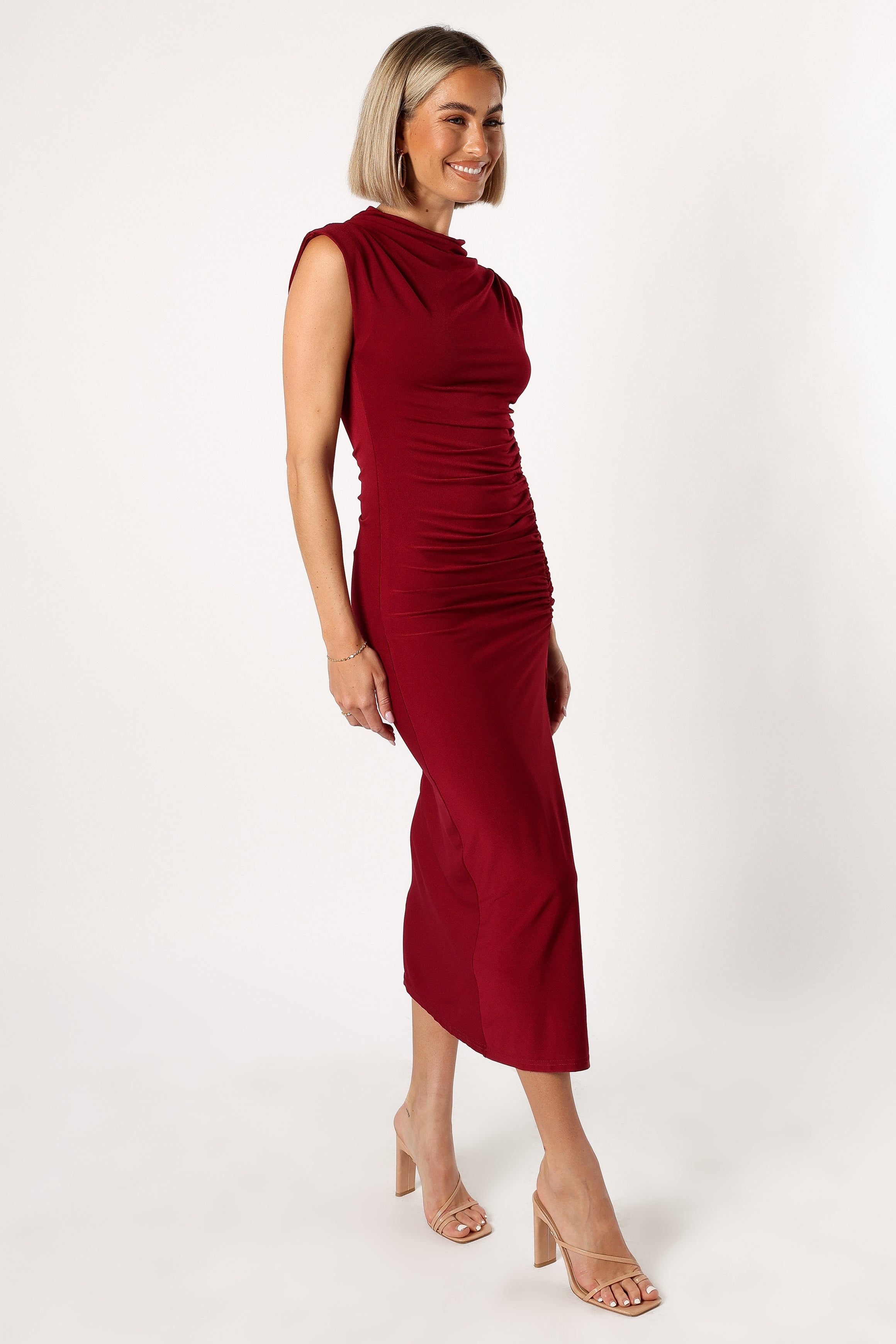 June Midi Dress - Burgundy sold by Petal & Pup product image thumbnail 5