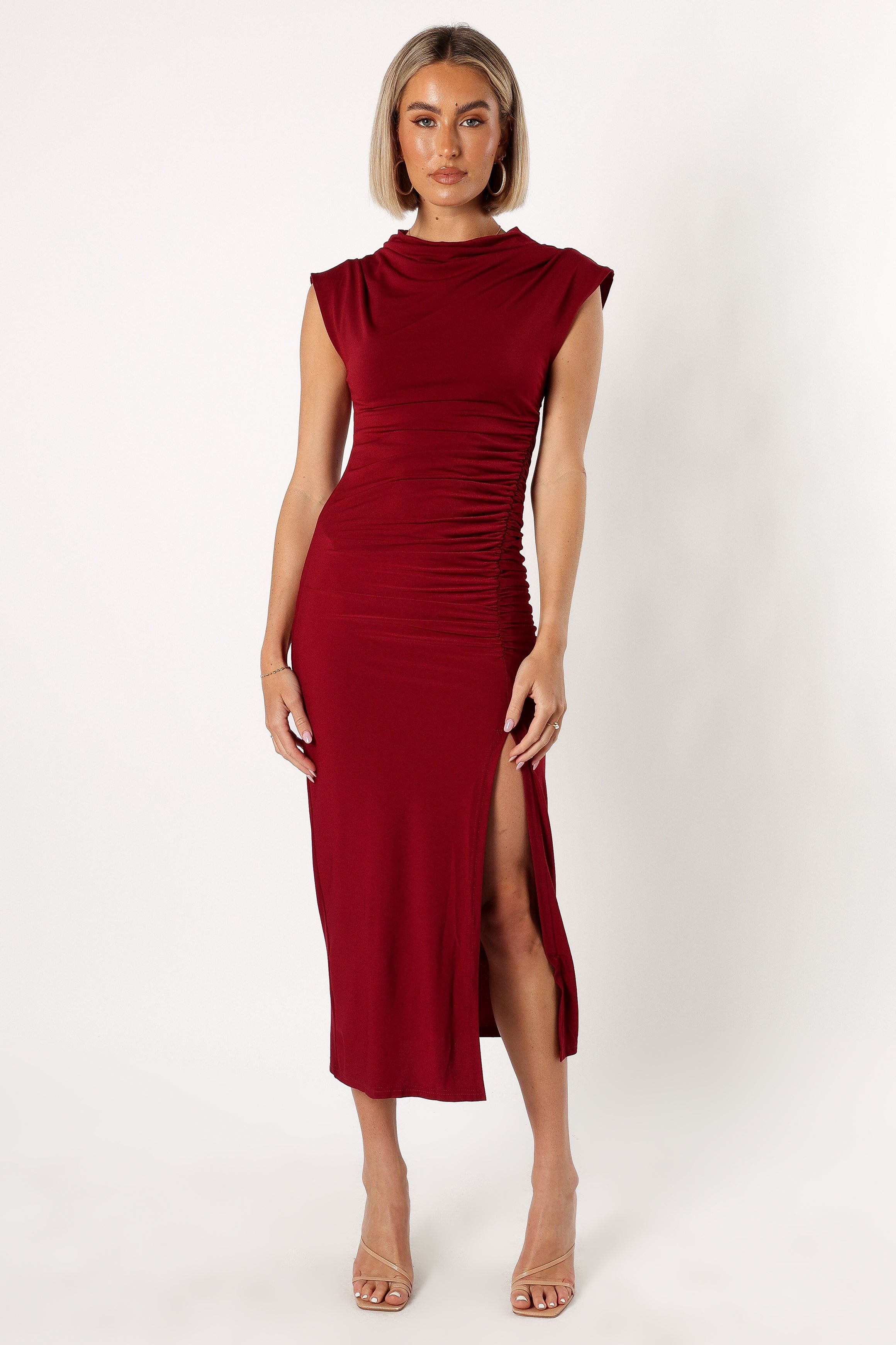June Midi Dress - Burgundy sold by Petal & Pup product image thumbnail 2
