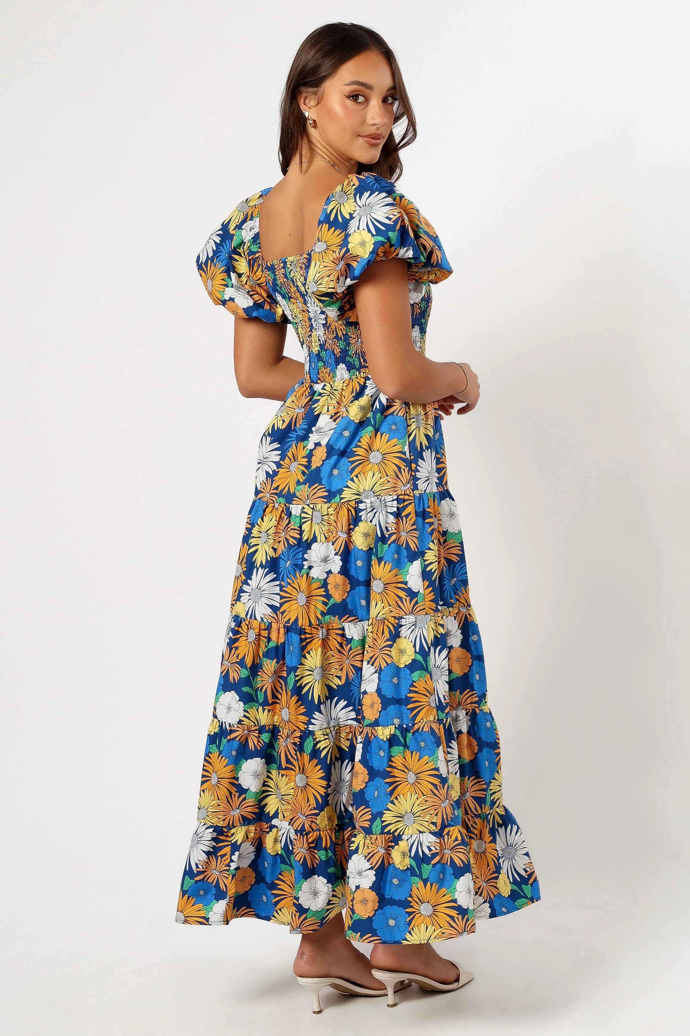 Elsie Short Sleeve Maxi Dress - Denim Blue sold by Petal & Pup product image thumbnail 4