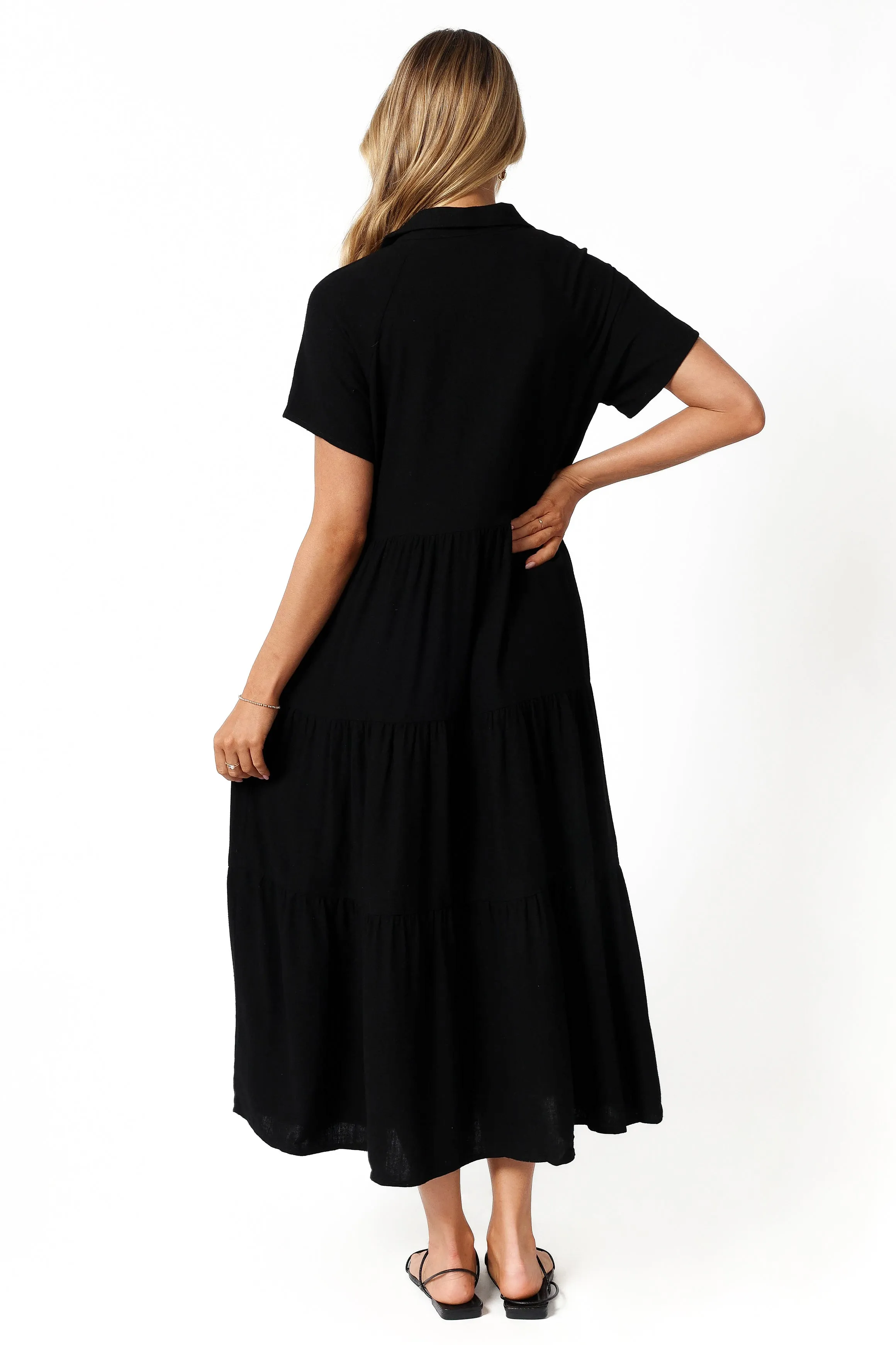 Natalya Midi Dress - Black sold by Petal & Pup product image thumbnail 3