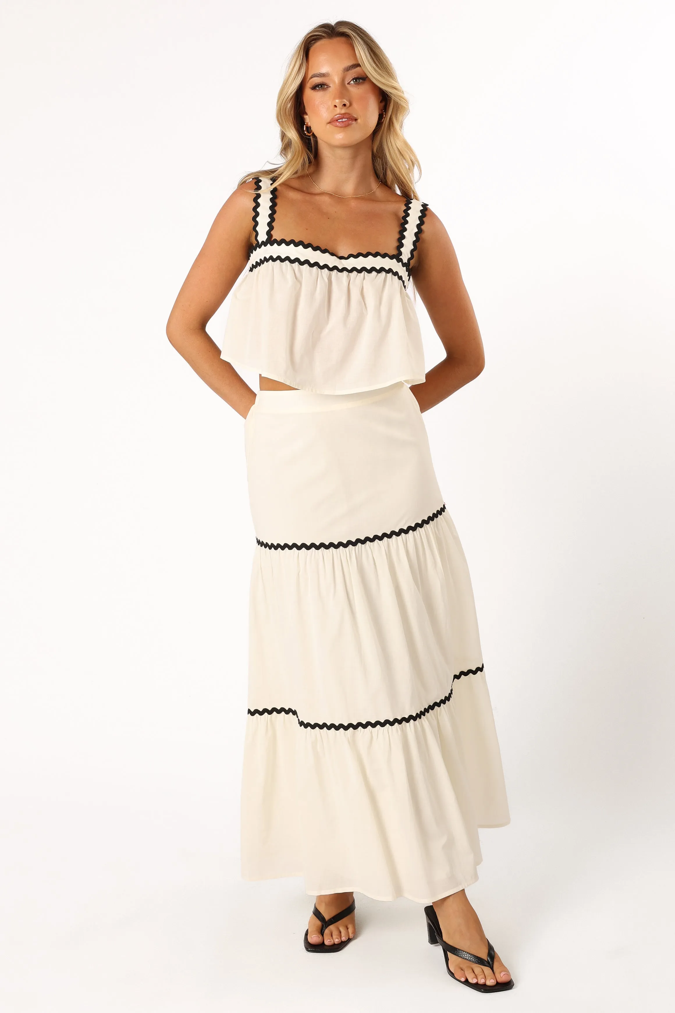 Otis Two Piece Set - Cream Black sold by Petal & Pup product image thumbnail 2