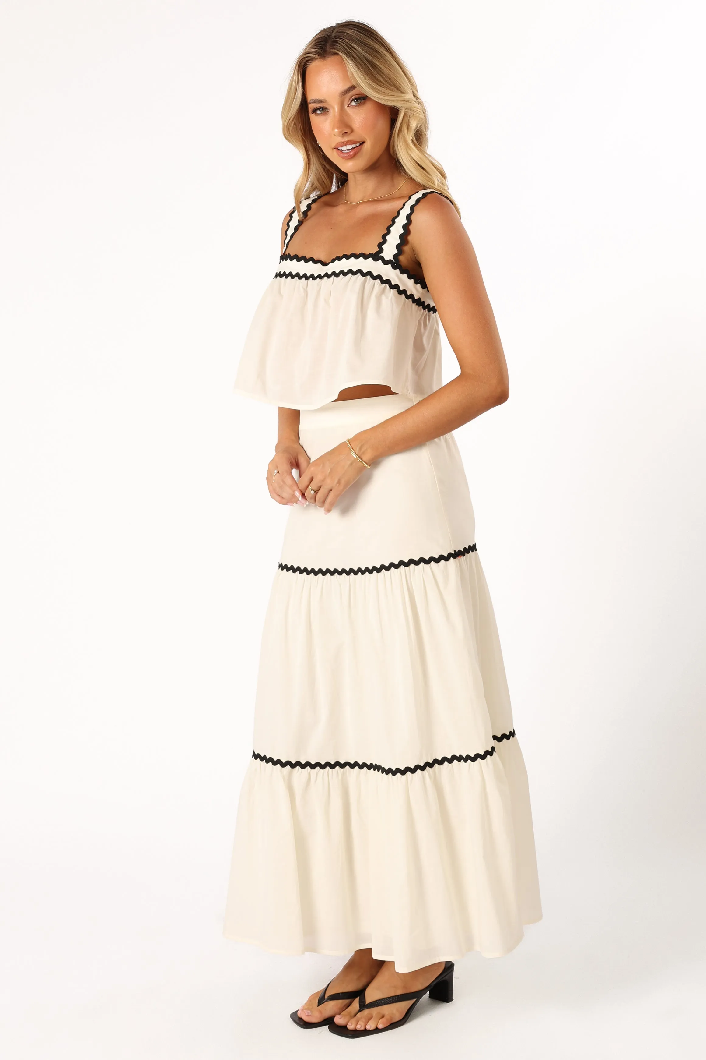 Otis Two Piece Set - Cream Black sold by Petal & Pup product image thumbnail 4