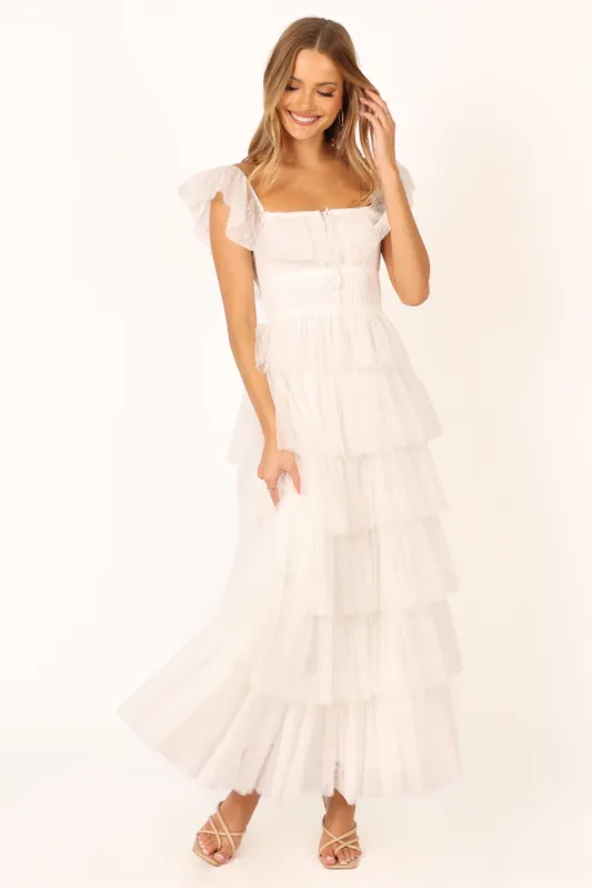 Belle Maxi Dress - Off White sold by Petal & Pup