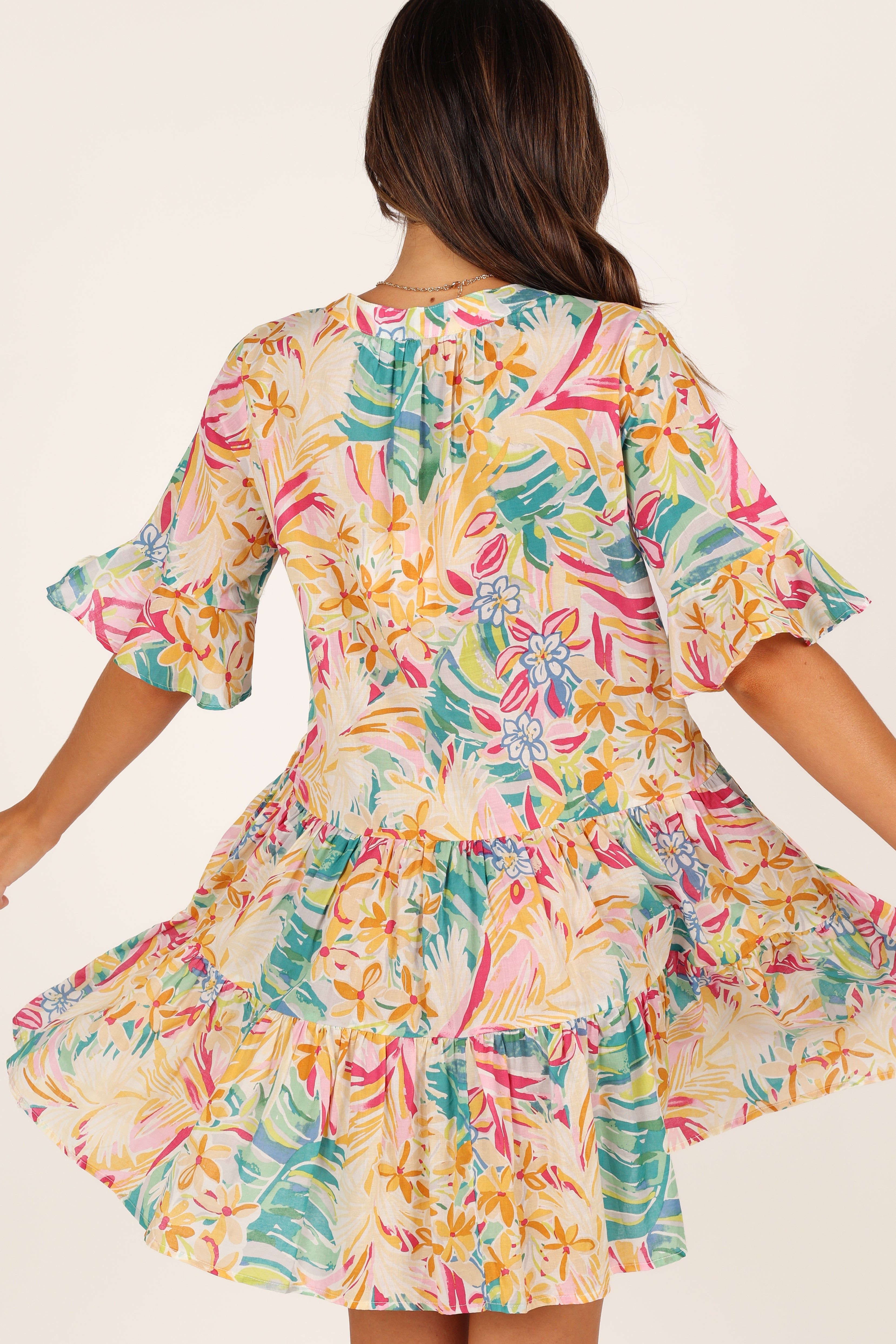 Carry Babydoll Mini Dress - Multi sold by Petal & Pup product image thumbnail 2