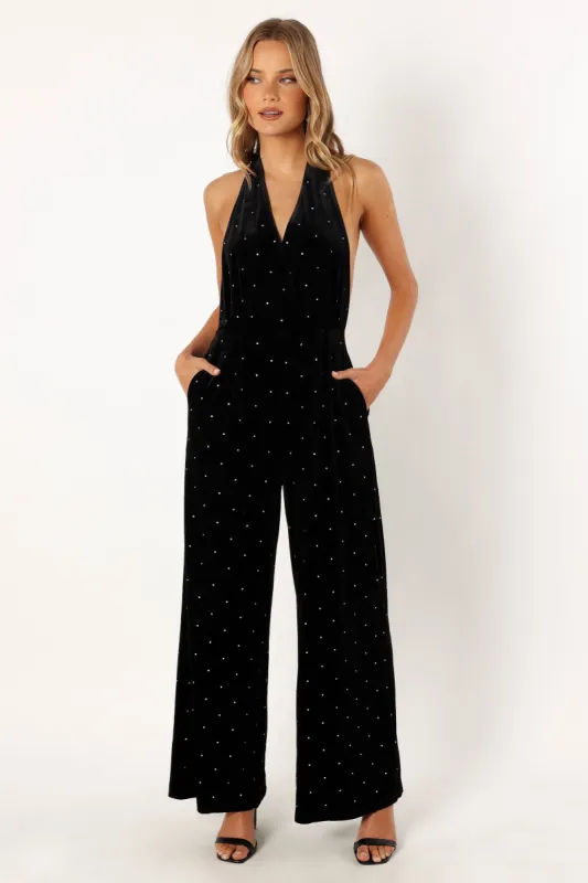 Gretchen Jumpsuit - Black sold by Petal & Pup