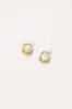 Bernyce Hoop Pear Earrings - Gold sold by Petal & Pup