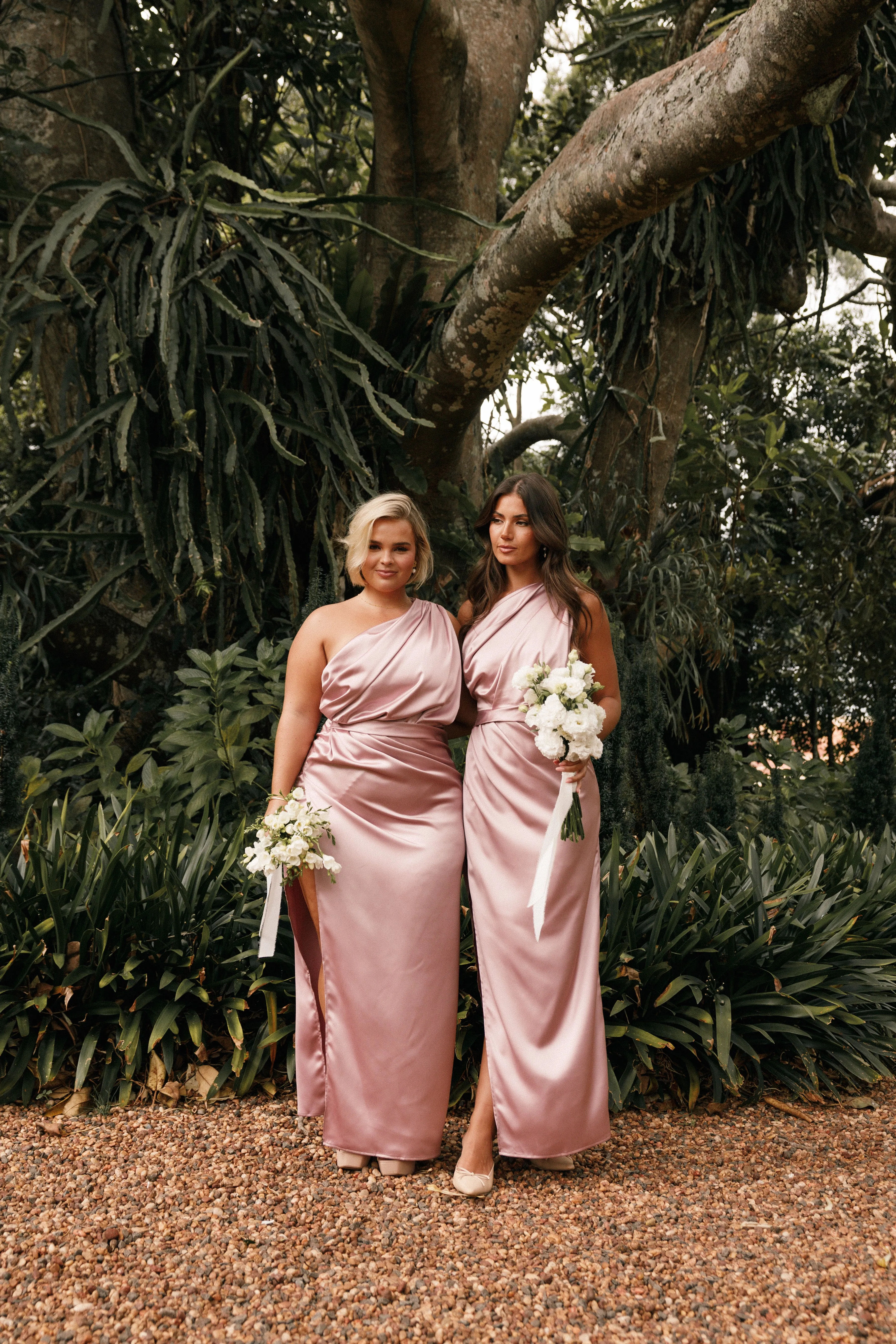 Nadia One Shoulder Maxi Dress - Dusty Rose sold by Petal & Pup