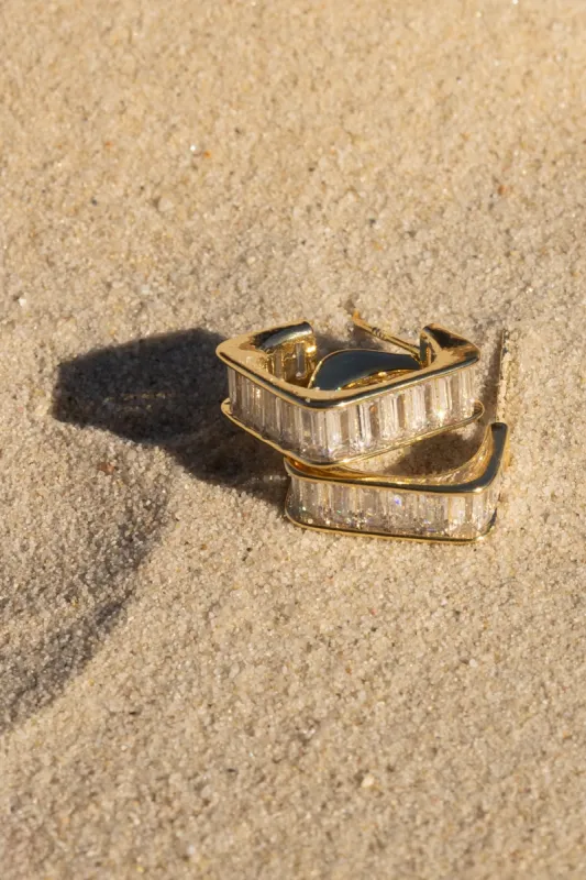 Tiffany Hoop Earrings - Gold sold by Petal & Pup