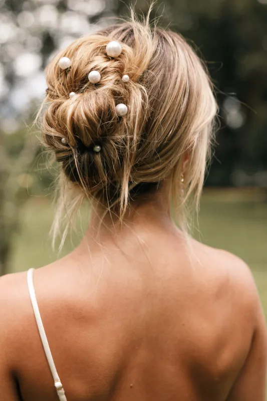 Laina Hair Pins - Pearl sold by Petal & Pup