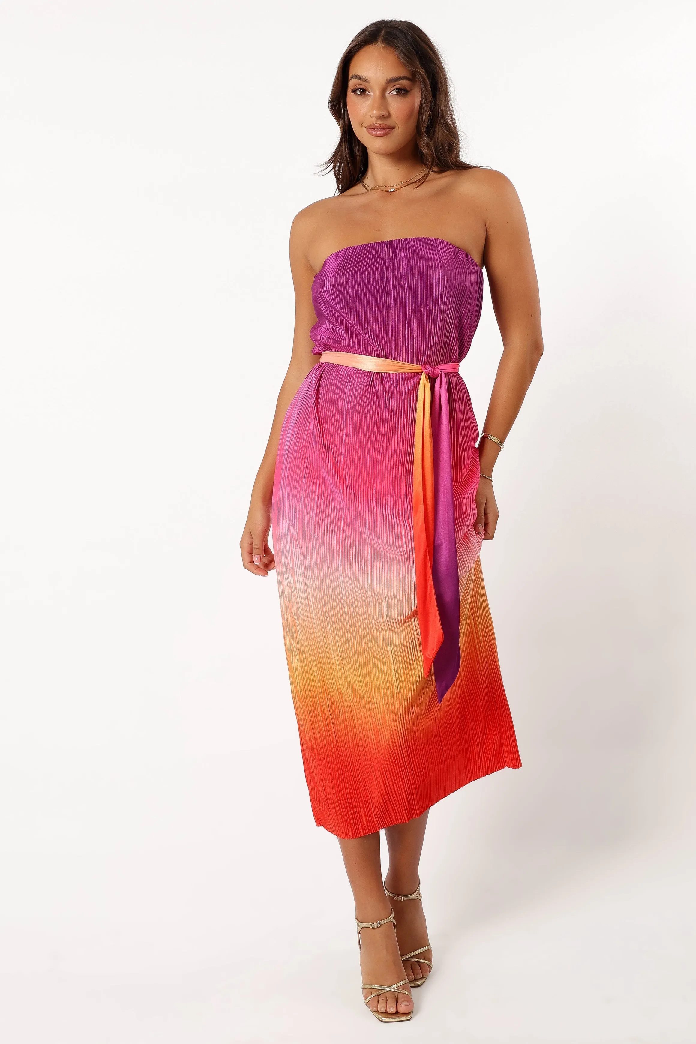 Lisse Midi Dress - Orchid Orange sold by Petal & Pup