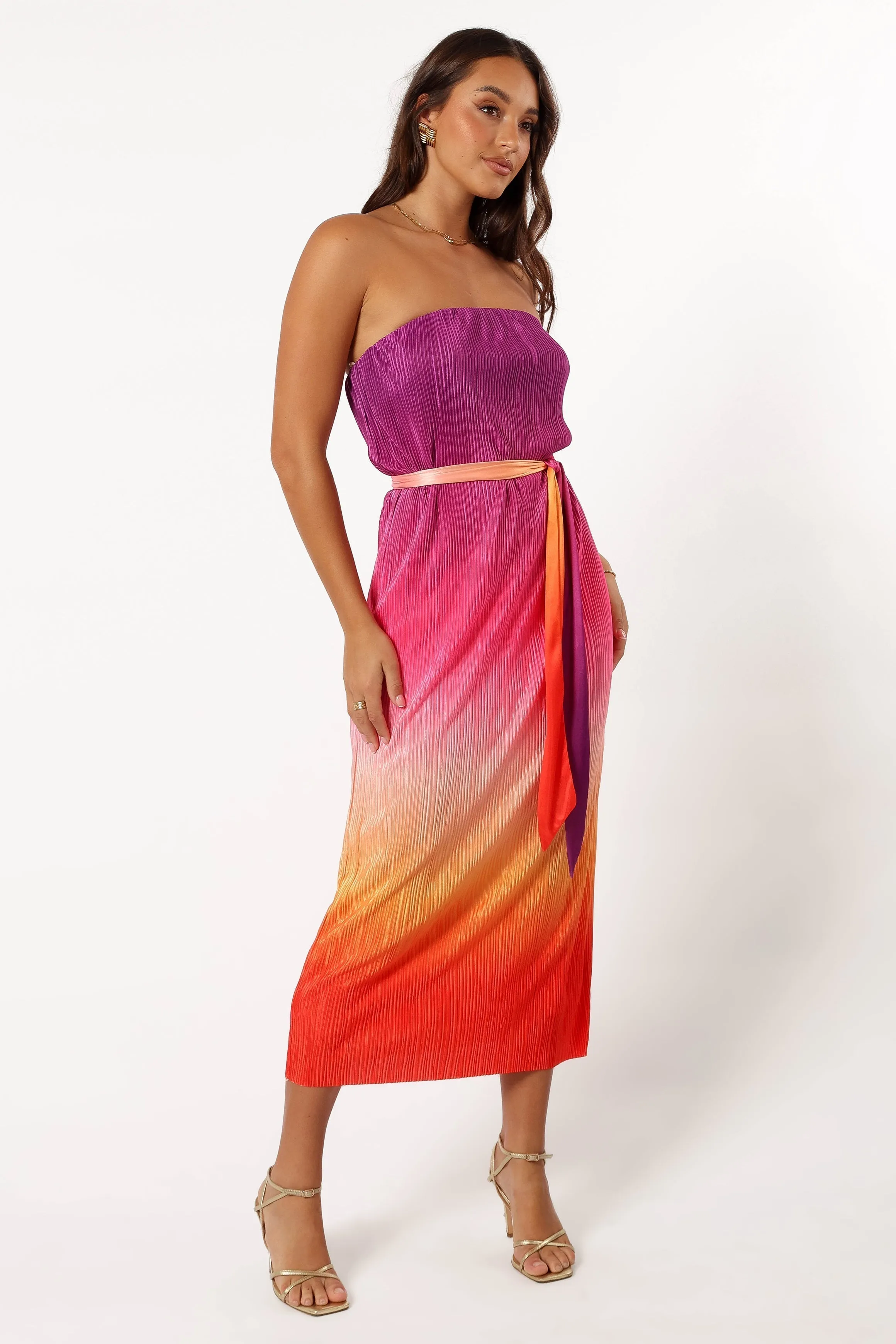 Lisse Midi Dress - Orchid Orange sold by Petal & Pup product image thumbnail 5