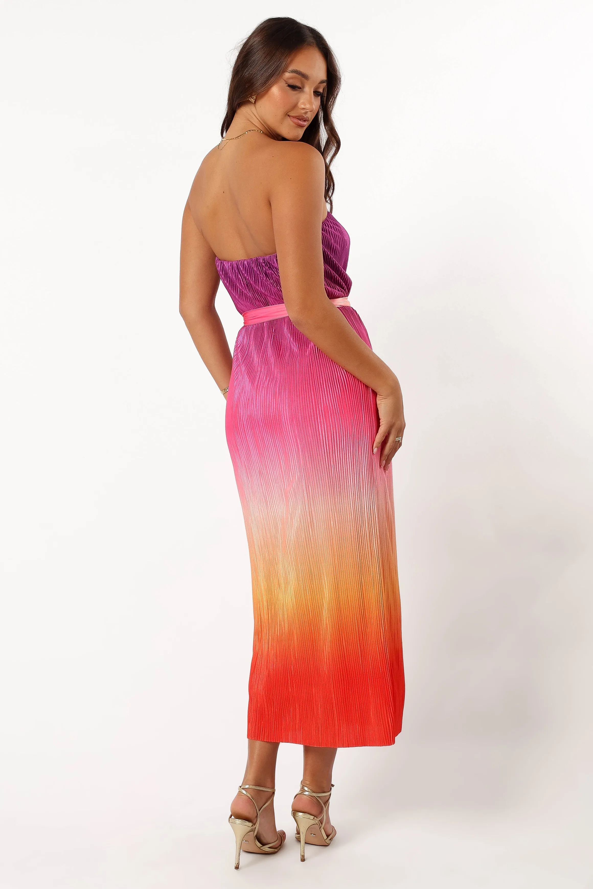 Lisse Midi Dress - Orchid Orange sold by Petal & Pup product image thumbnail 4