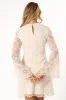 Quinn Bell Sleeve Mini Dress - Cream sold by Petal & Pup