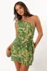 Declynn One Shoulder Mini Dress - Ibiza Palm sold by Petal & Pup