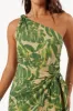 Declynn One Shoulder Mini Dress - Ibiza Palm sold by Petal & Pup