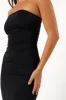 Brixley Strapless Maxi Dress - Black sold by Petal & Pup