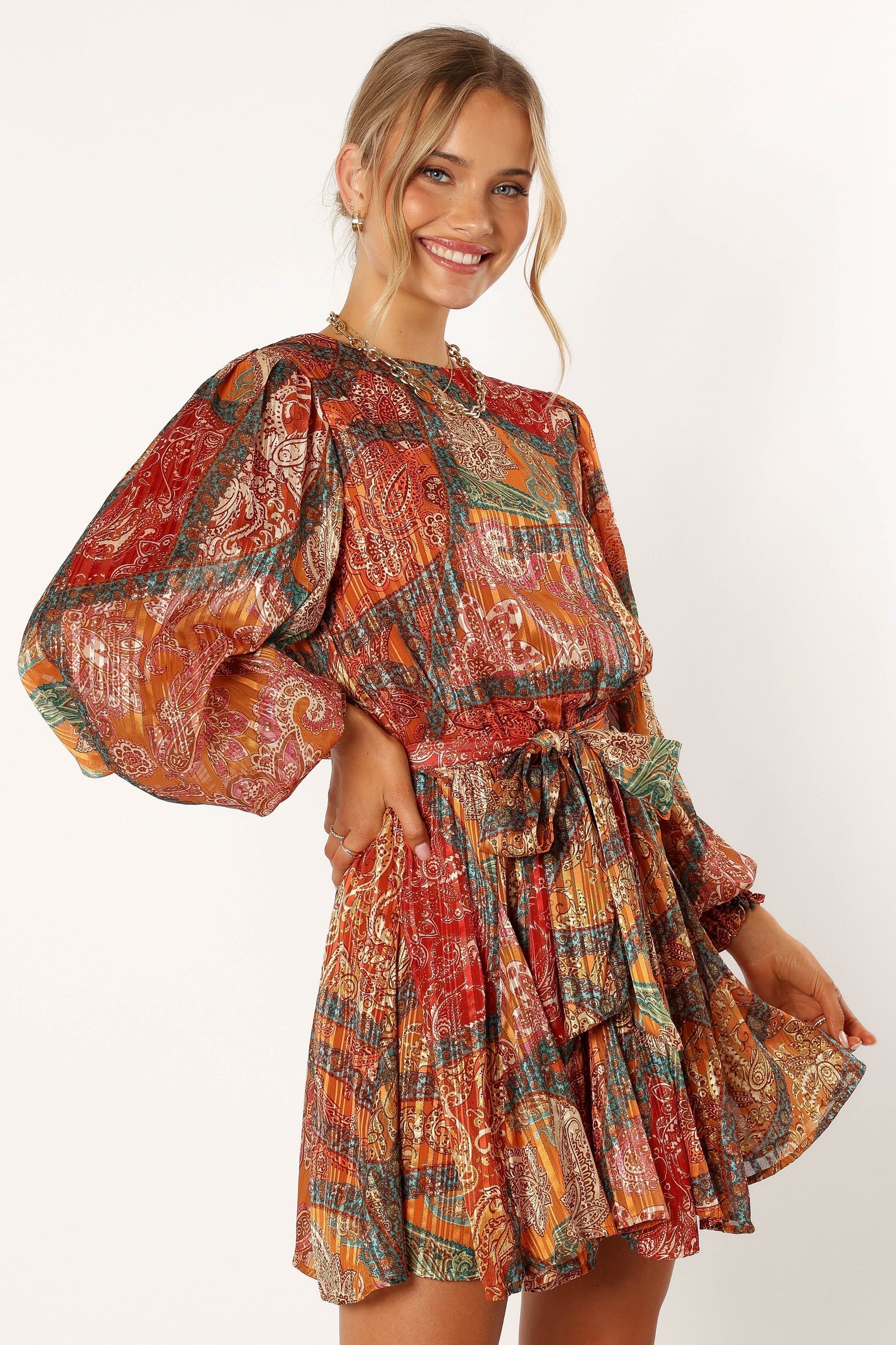 Gabriel Long Sleeve Mini Dress - Multicoloured sold by Petal & Pup product image thumbnail 5