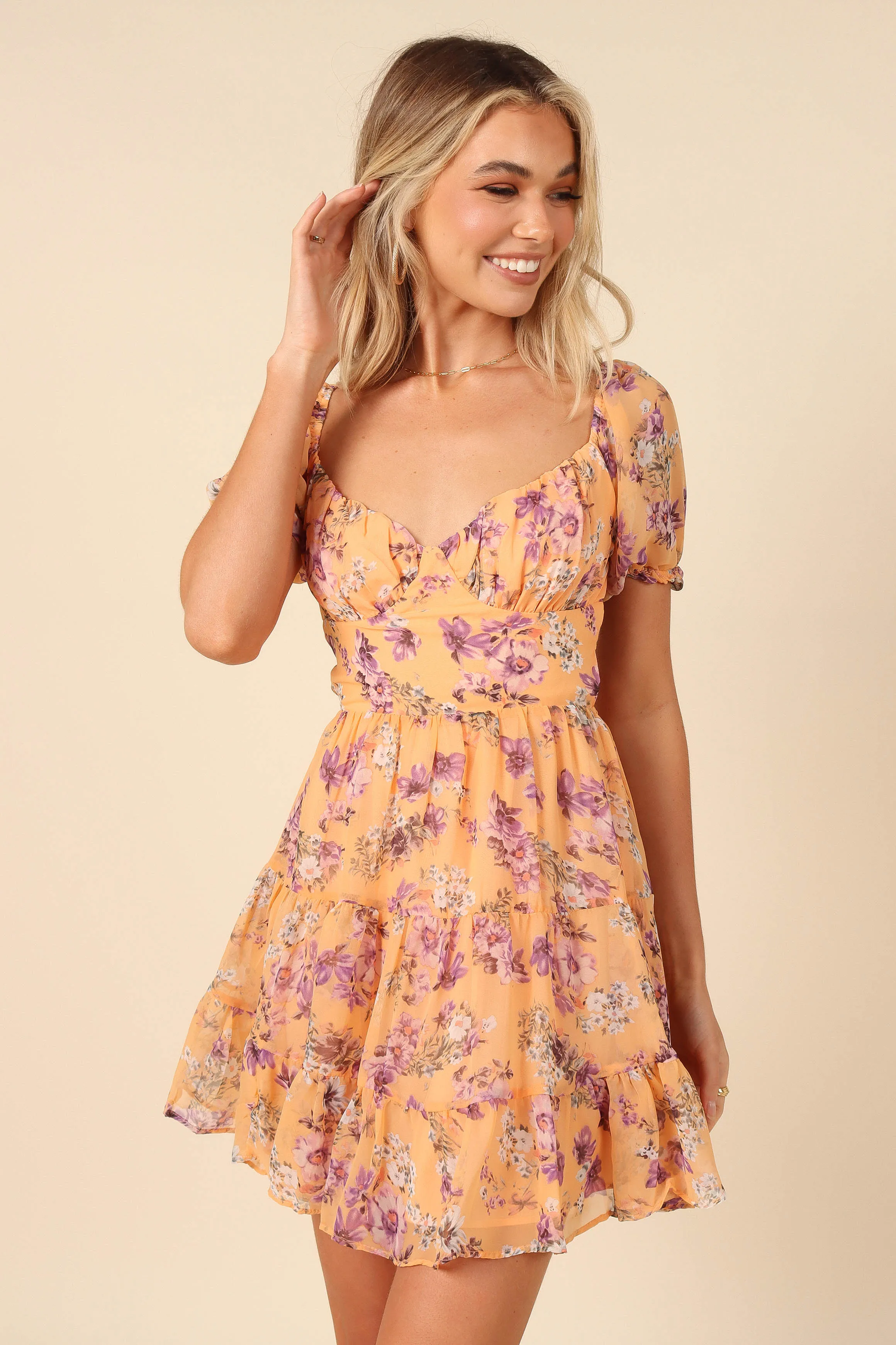 Cora Mini Dress - Orange sold by Petal & Pup