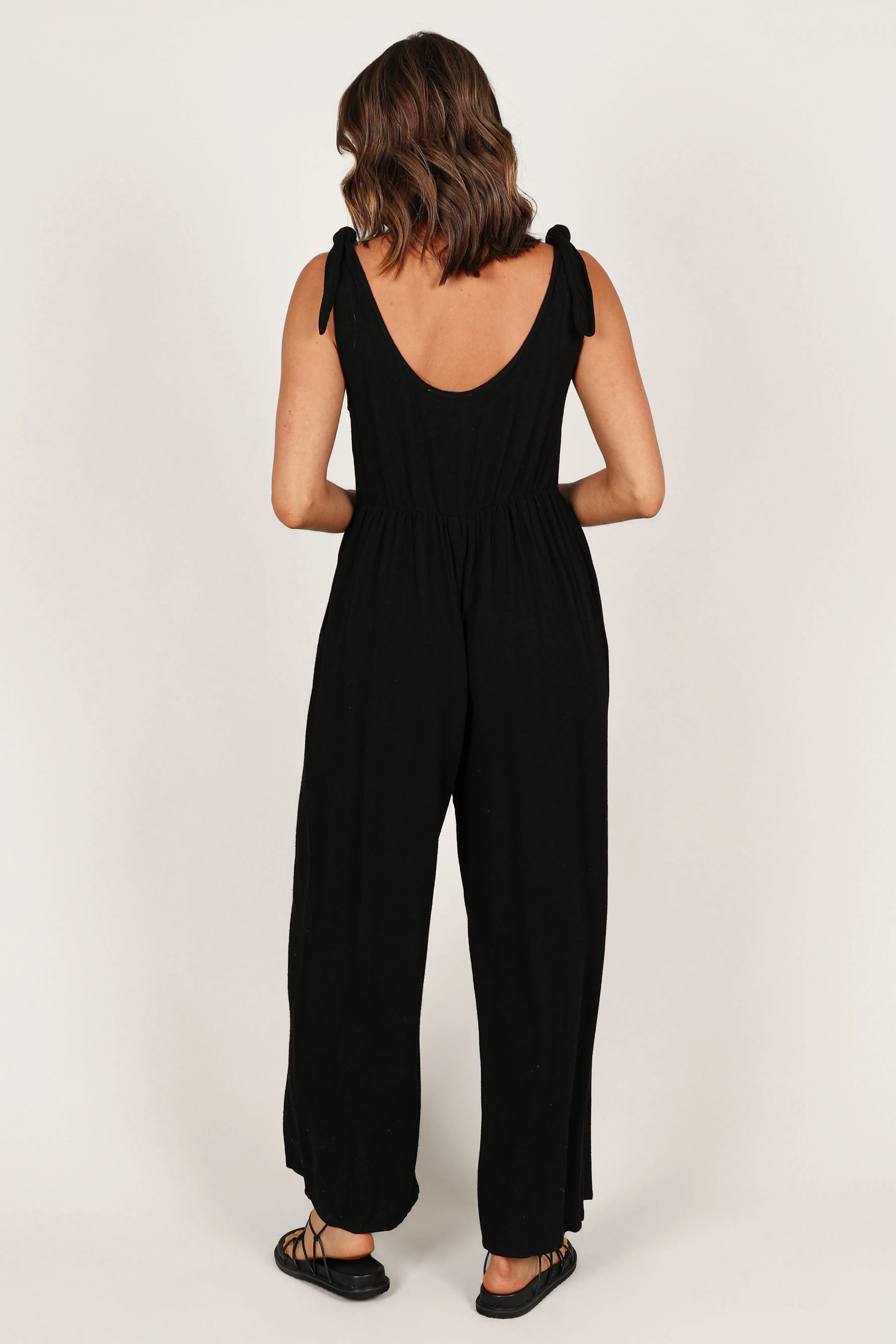 Ayla Linen Jumpsuit - Black sold by Petal & Pup product image thumbnail 4