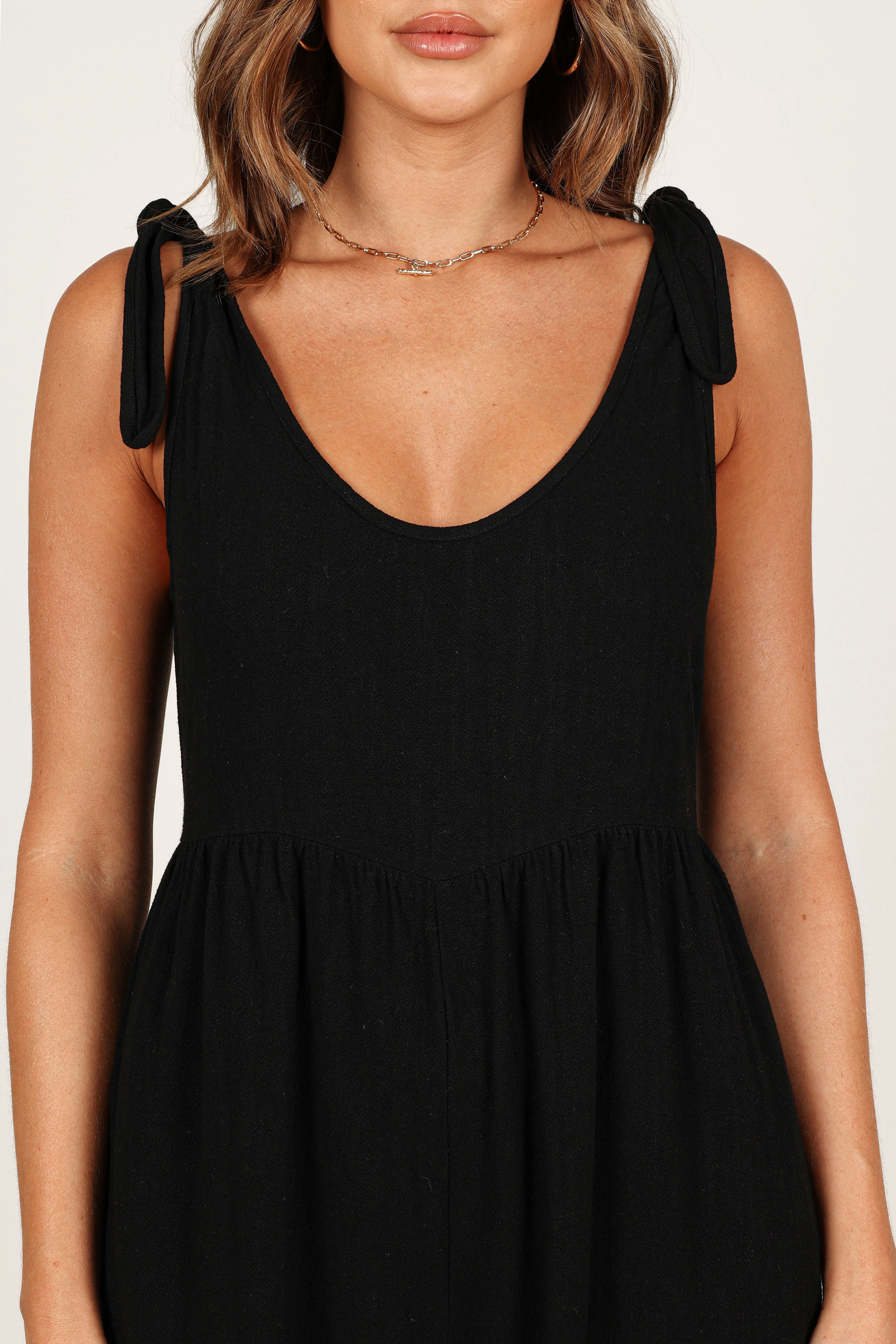 Ayla Linen Jumpsuit - Black sold by Petal & Pup product image thumbnail 2