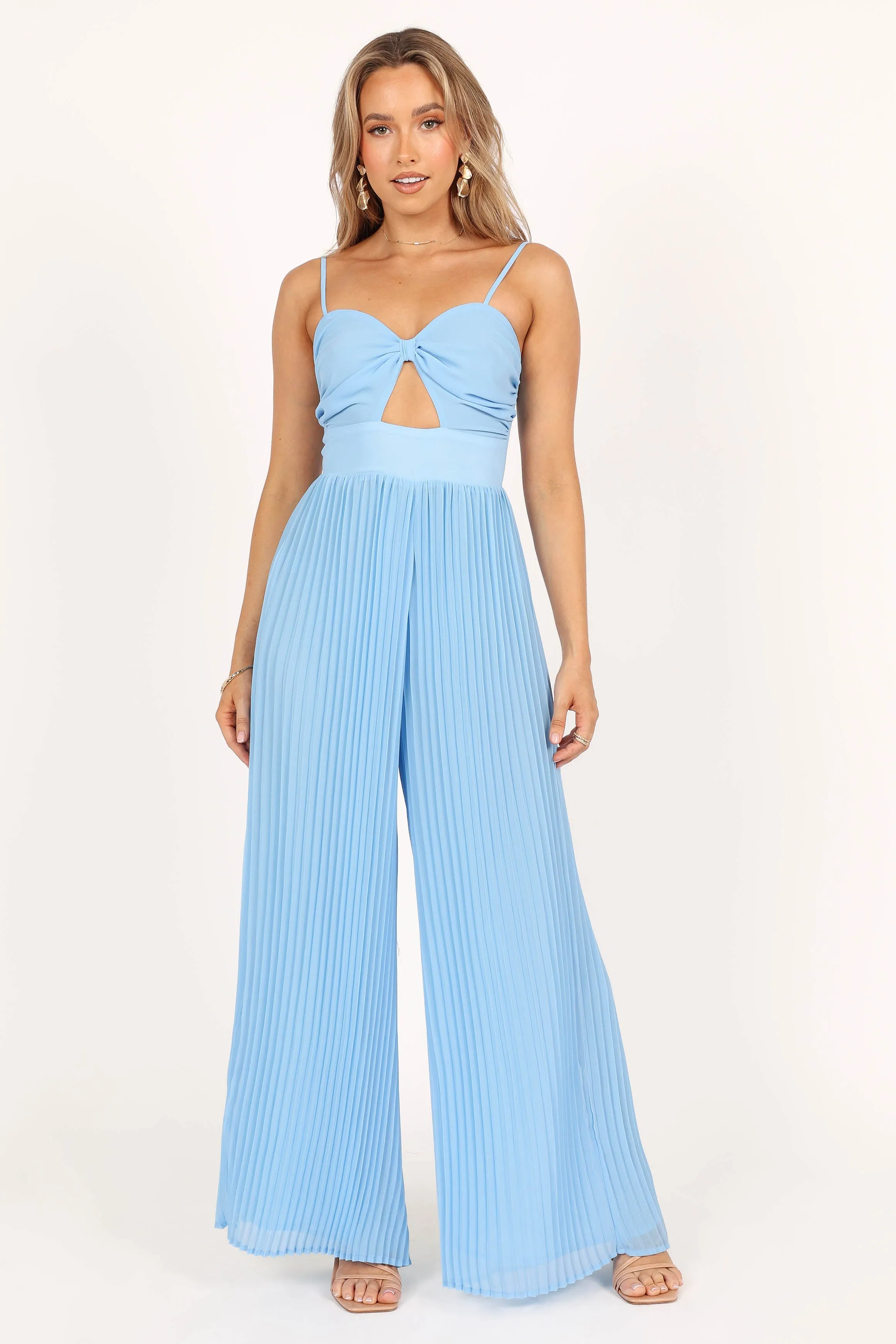 Alice Wide Leg Jumpsuit - Blue sold by Petal & Pup product image thumbnail 3