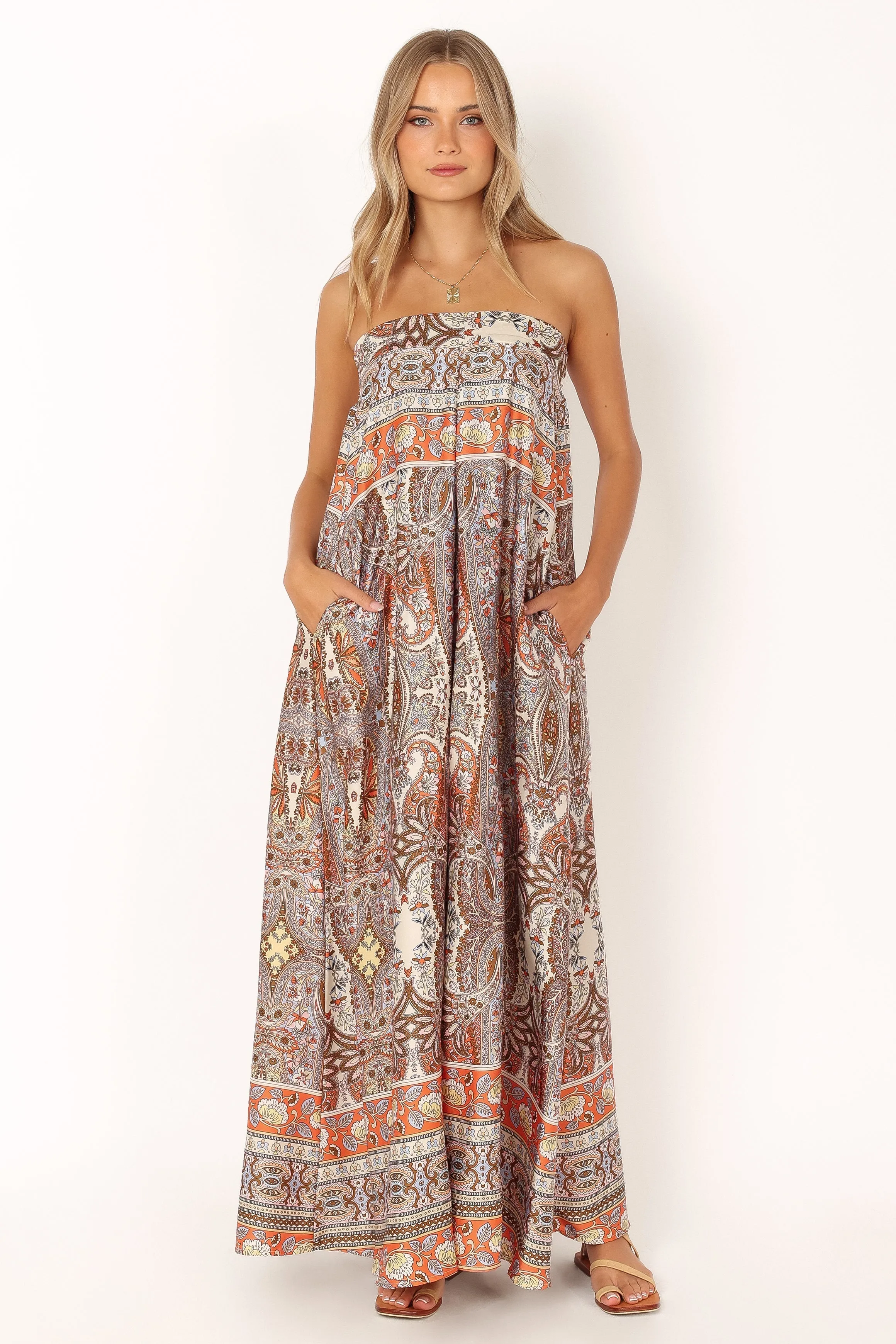 Sarah Strapless Jumpsuit - Multi sold by Petal & Pup product image thumbnail 4