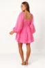 Augusta Long Sleeve Mini Dress - Magenta sold by Petal & Pup