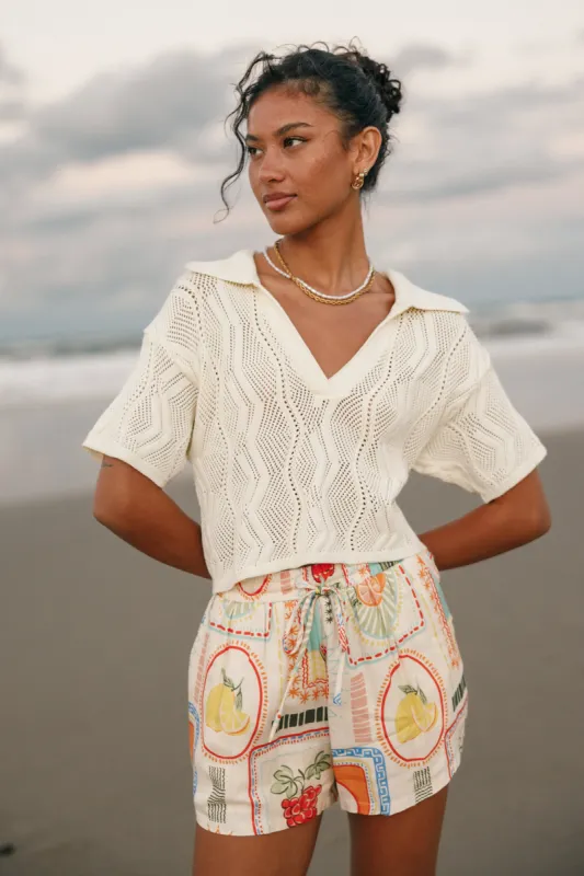 Ele Knit Top - Cream sold by Petal & Pup