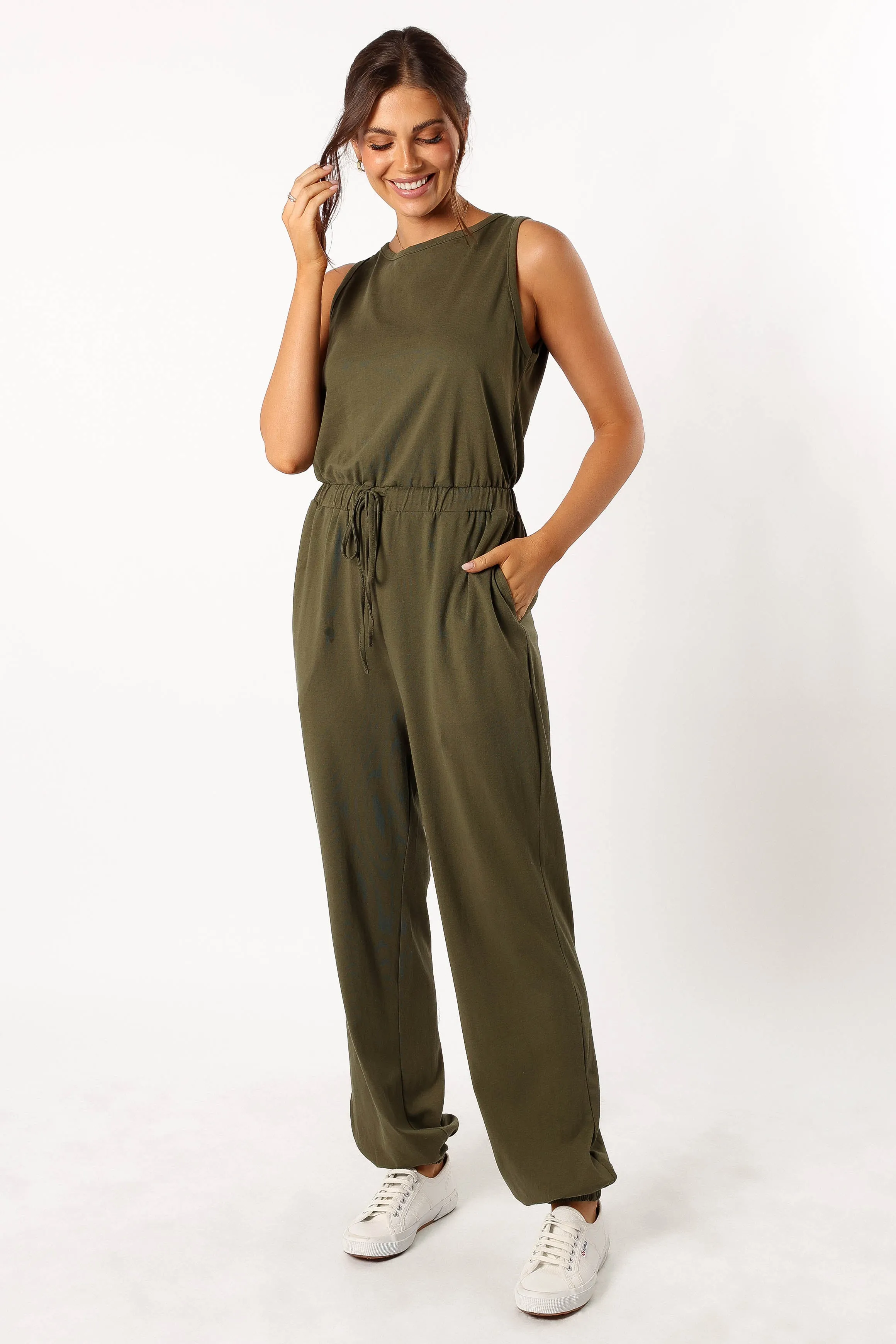 Douglas Jumpsuit - Olive sold by Petal & Pup