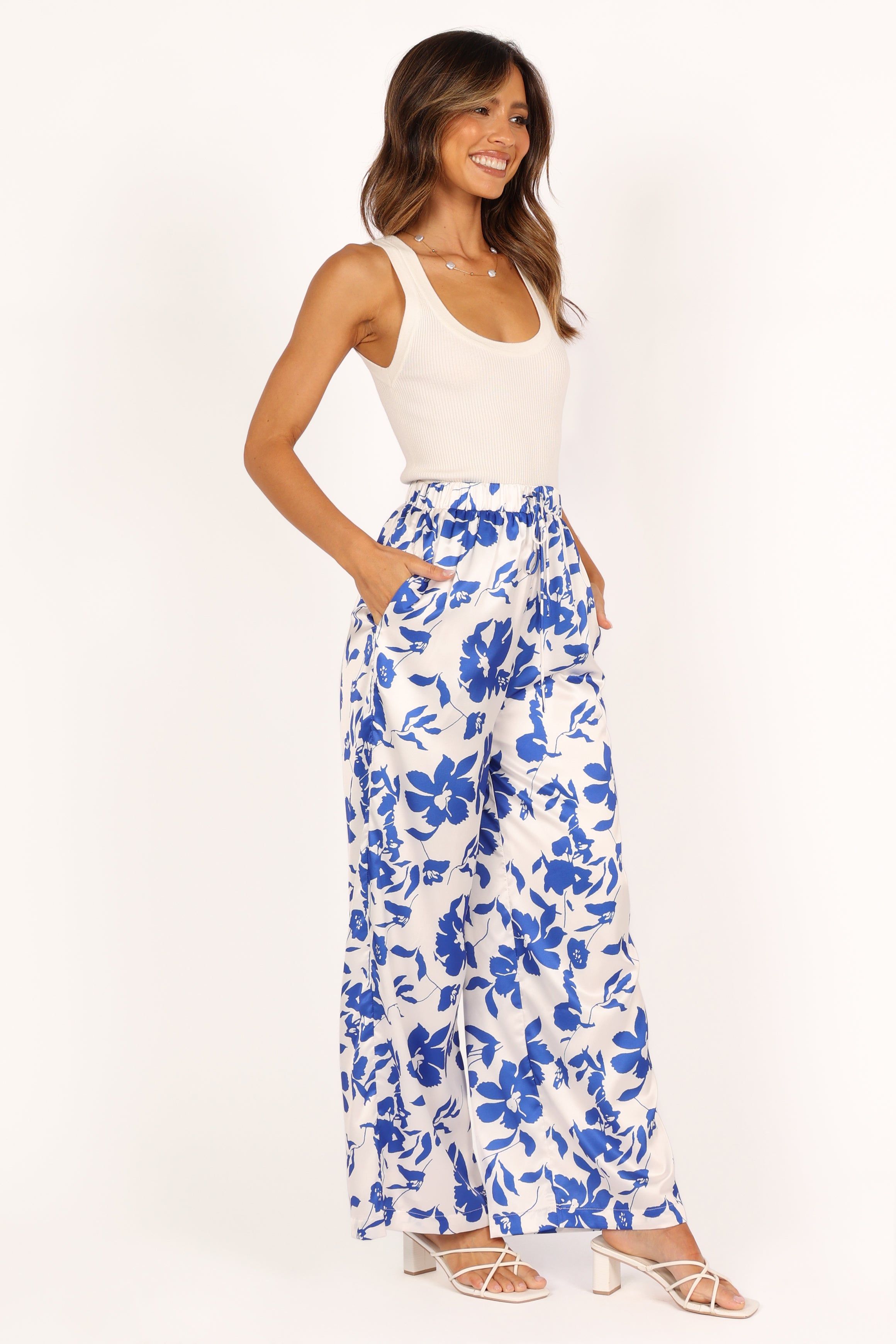 Keely Wide Leg Pant - Blue Floral sold by Petal & Pup product image thumbnail 7