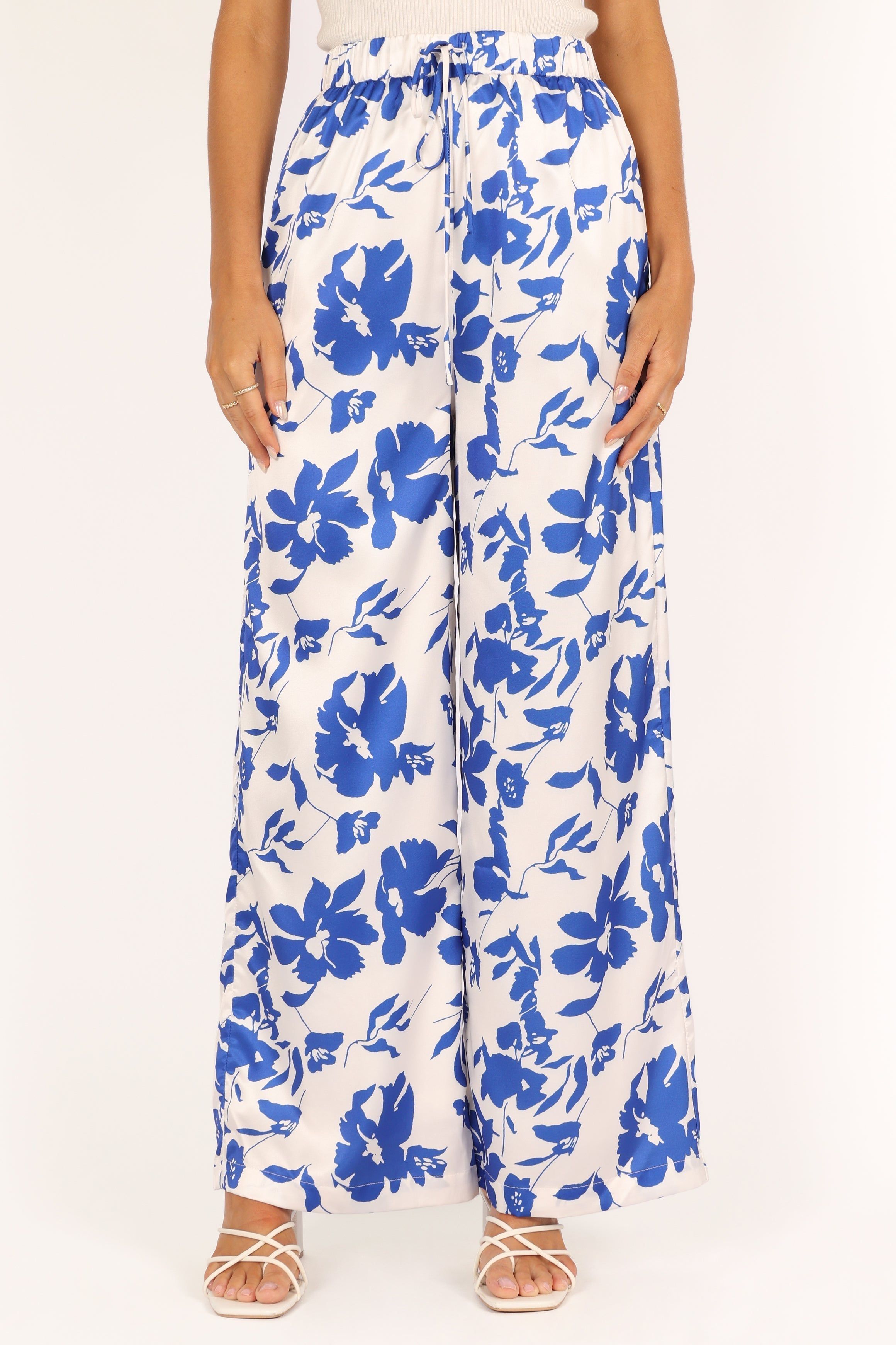 Keely Wide Leg Pant - Blue Floral sold by Petal & Pup product image thumbnail 3