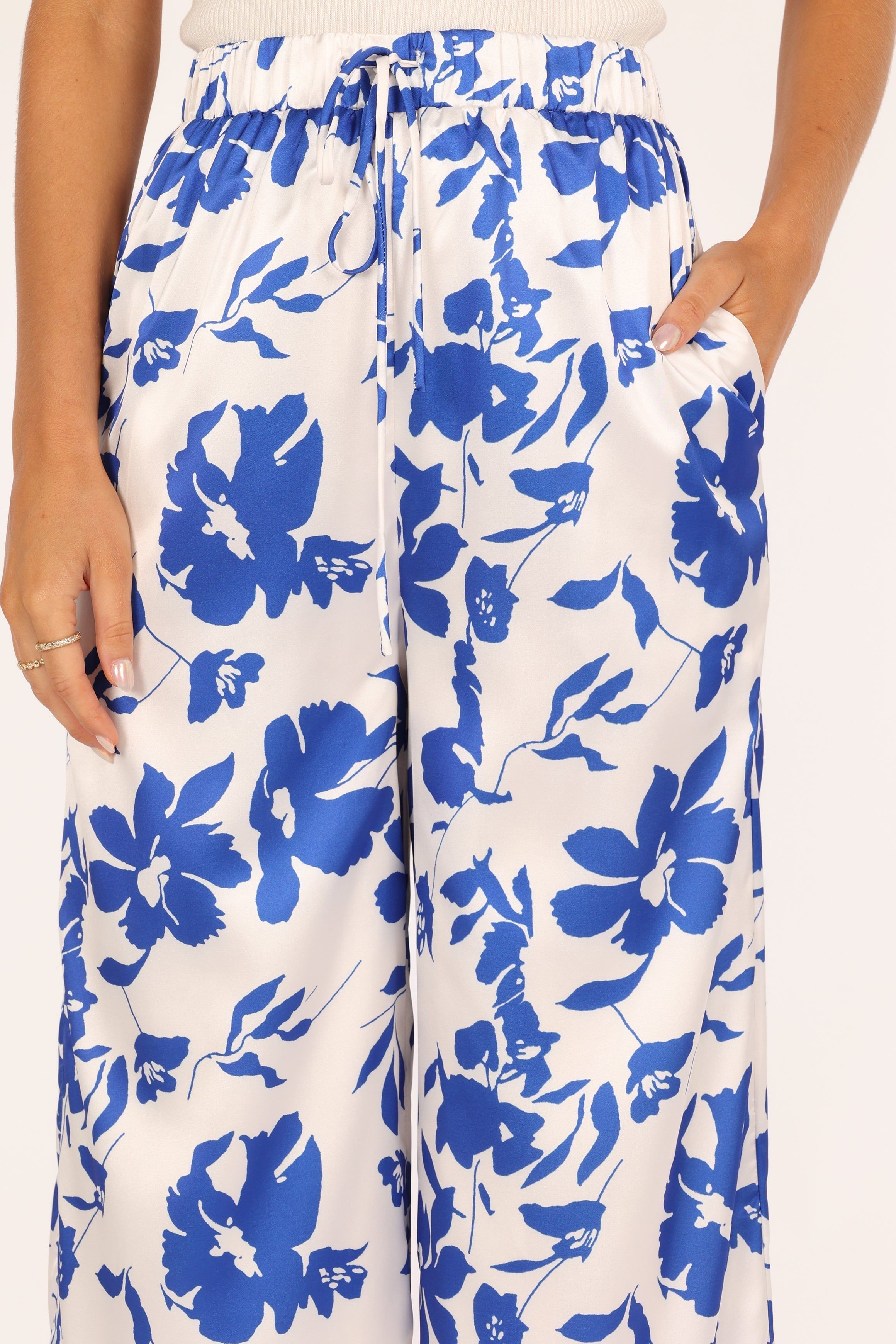 Keely Wide Leg Pant - Blue Floral sold by Petal & Pup product image thumbnail 2