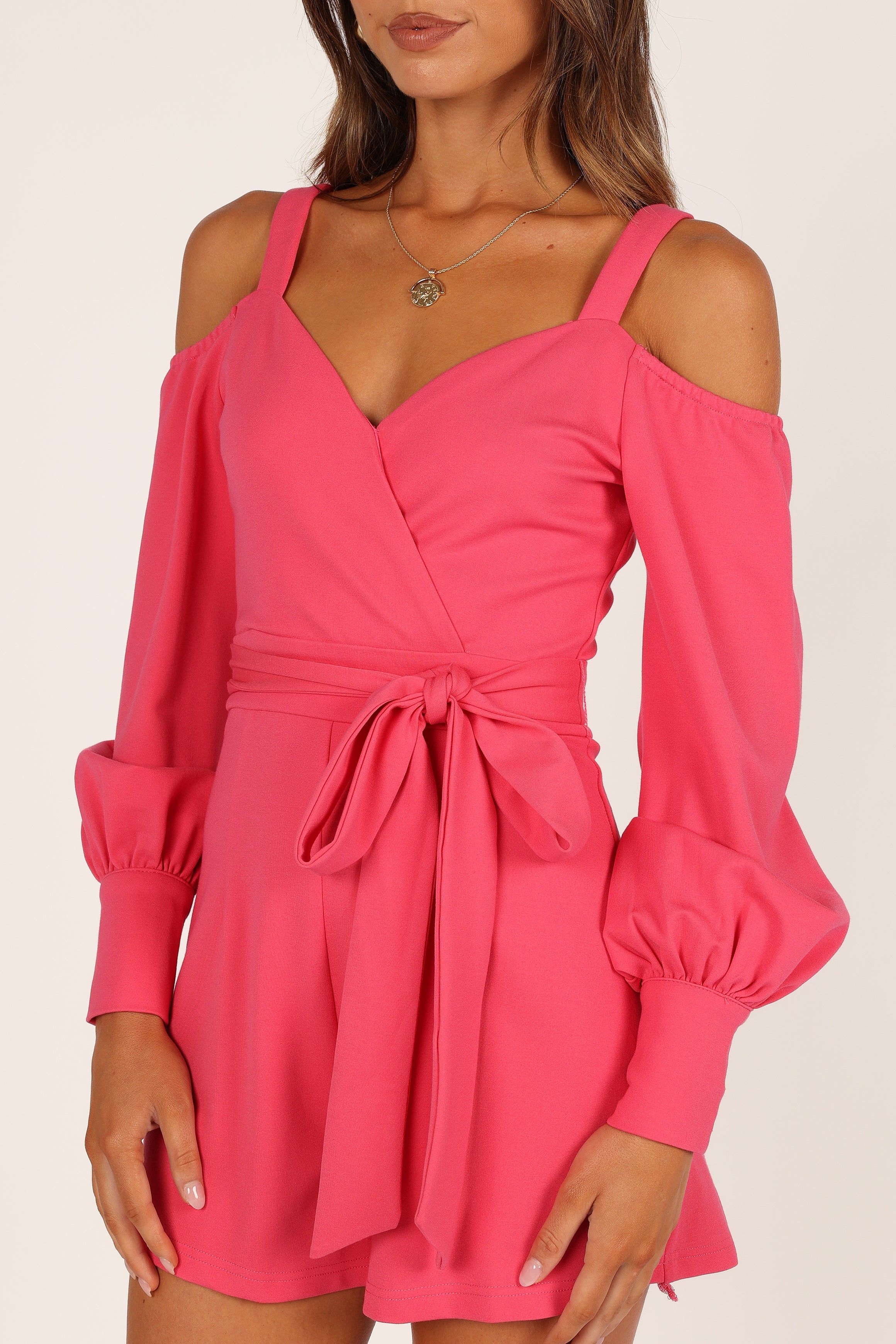 Emma Long Sleeve romper - Magenta sold by Petal & Pup product image thumbnail 4