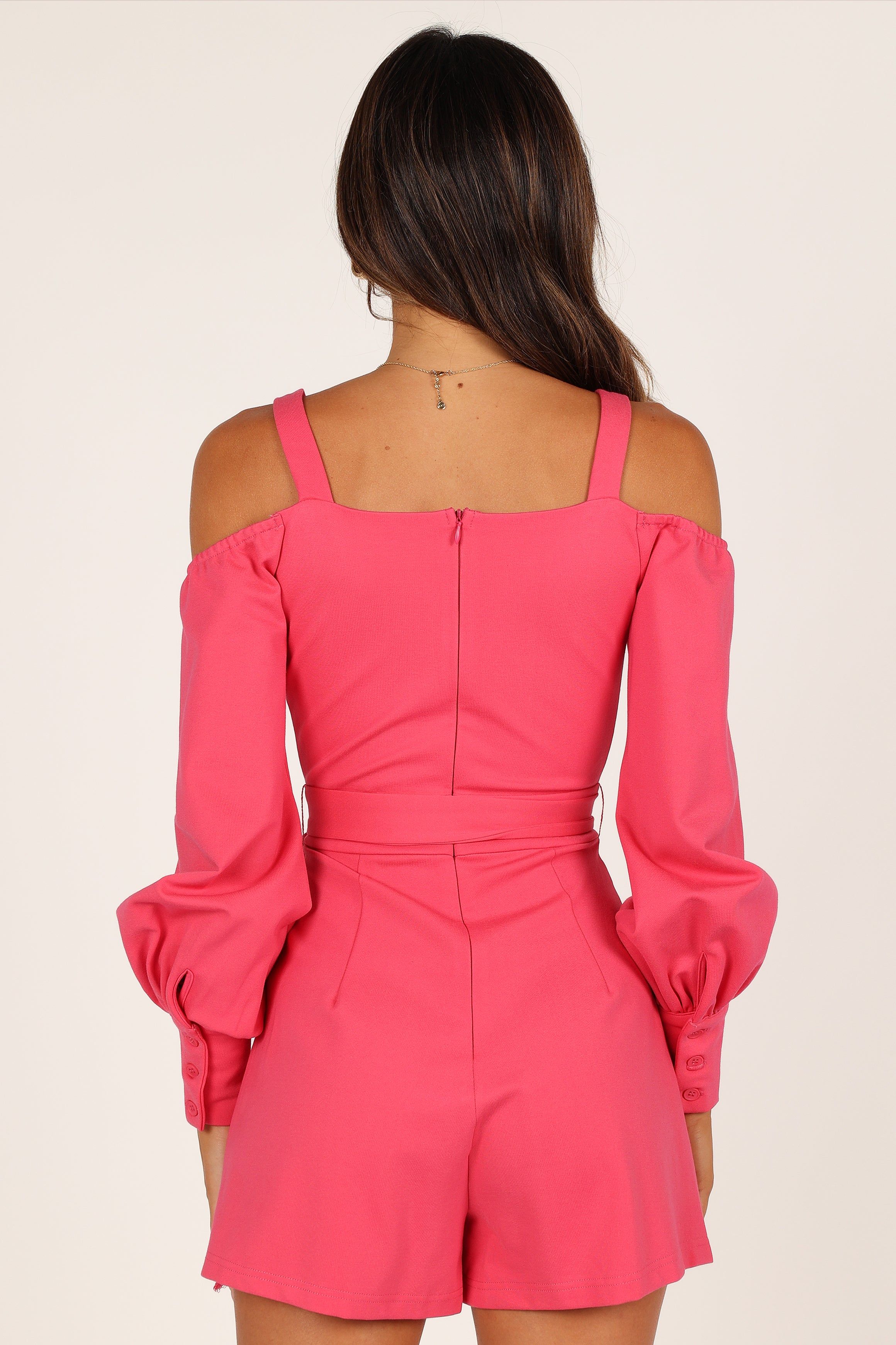 Emma Long Sleeve romper - Magenta sold by Petal & Pup product image thumbnail 3