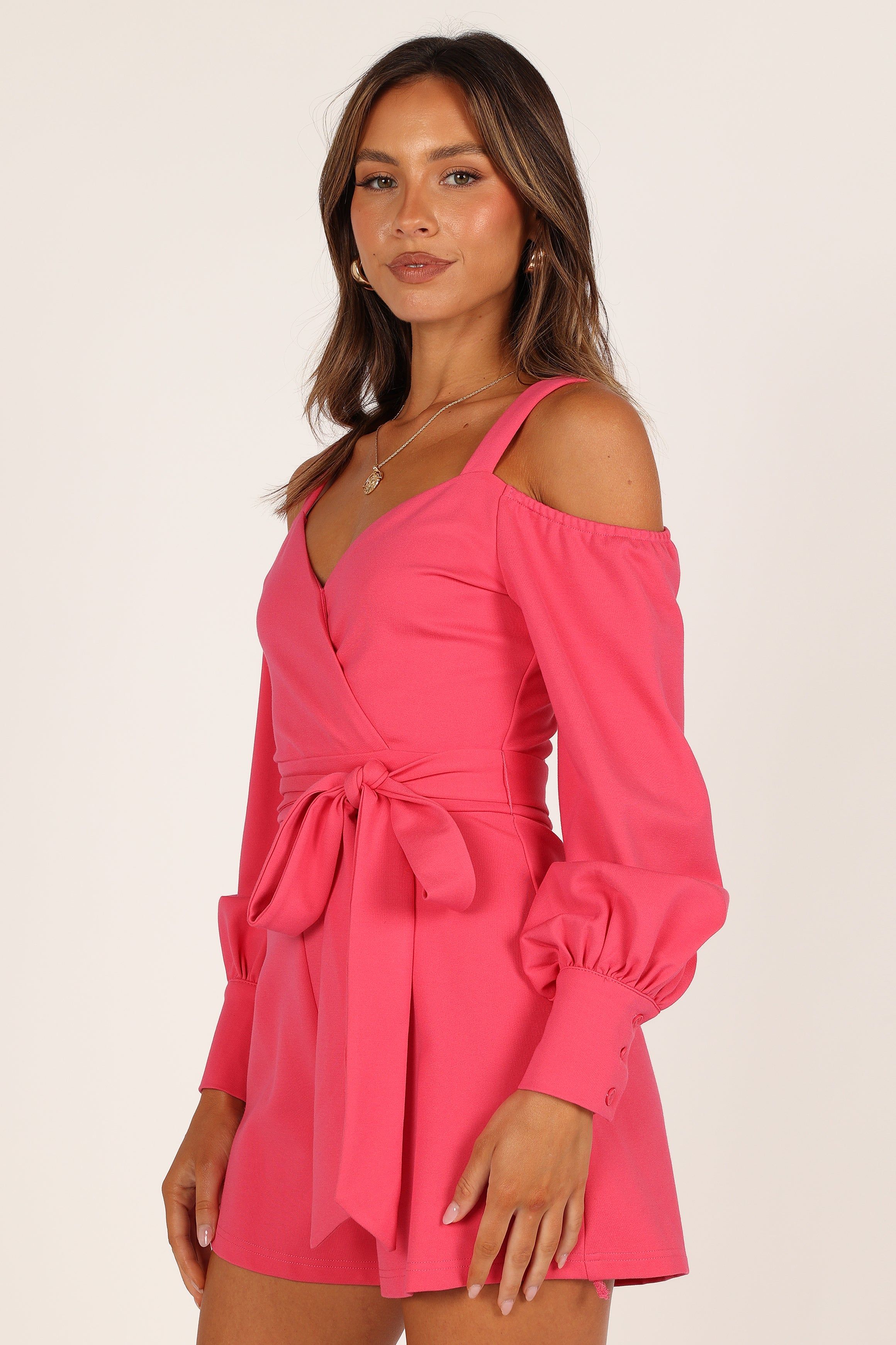 Emma Long Sleeve romper - Magenta sold by Petal & Pup product image thumbnail 6