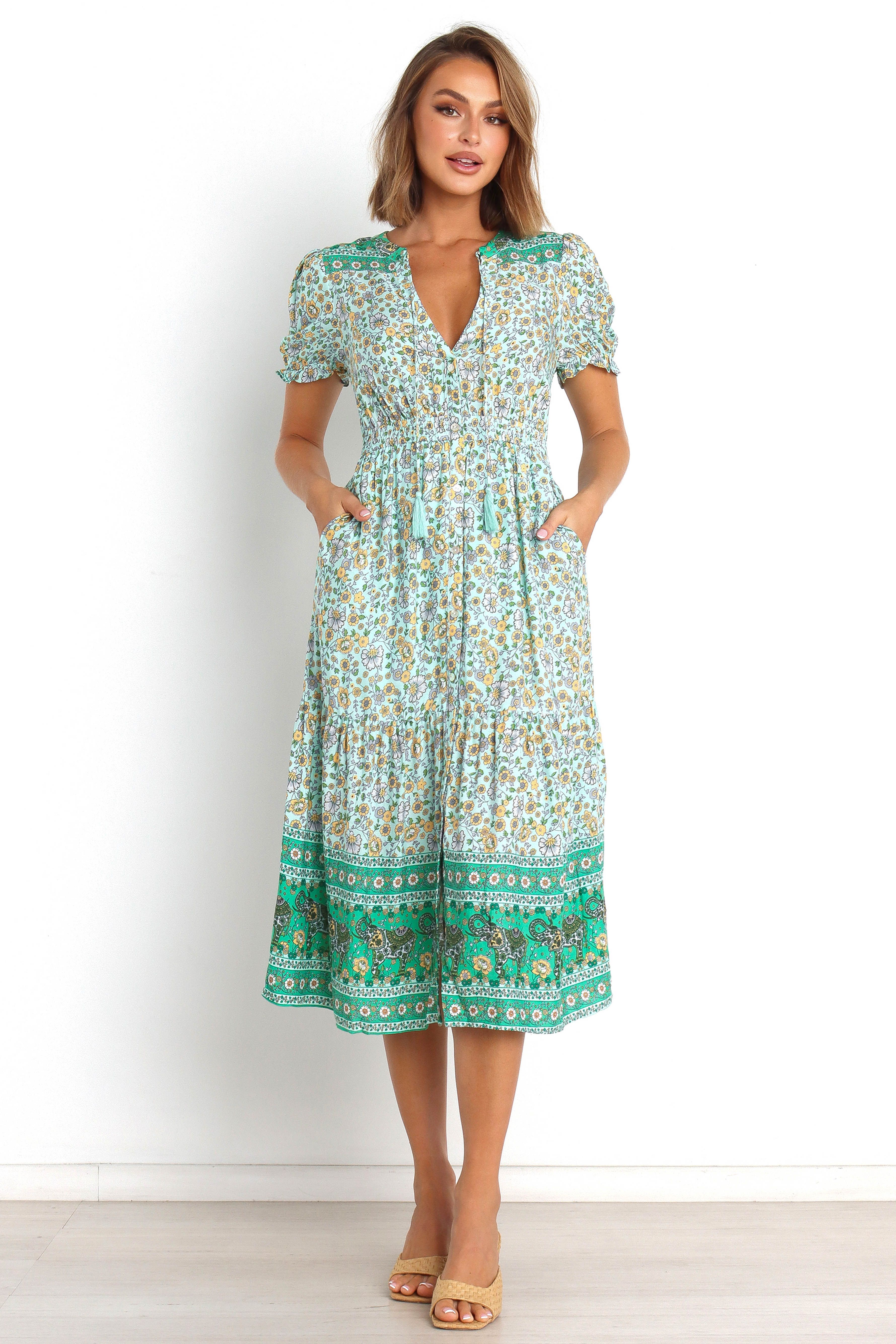 Leighton Dress - Green sold by Petal & Pup product image thumbnail 2