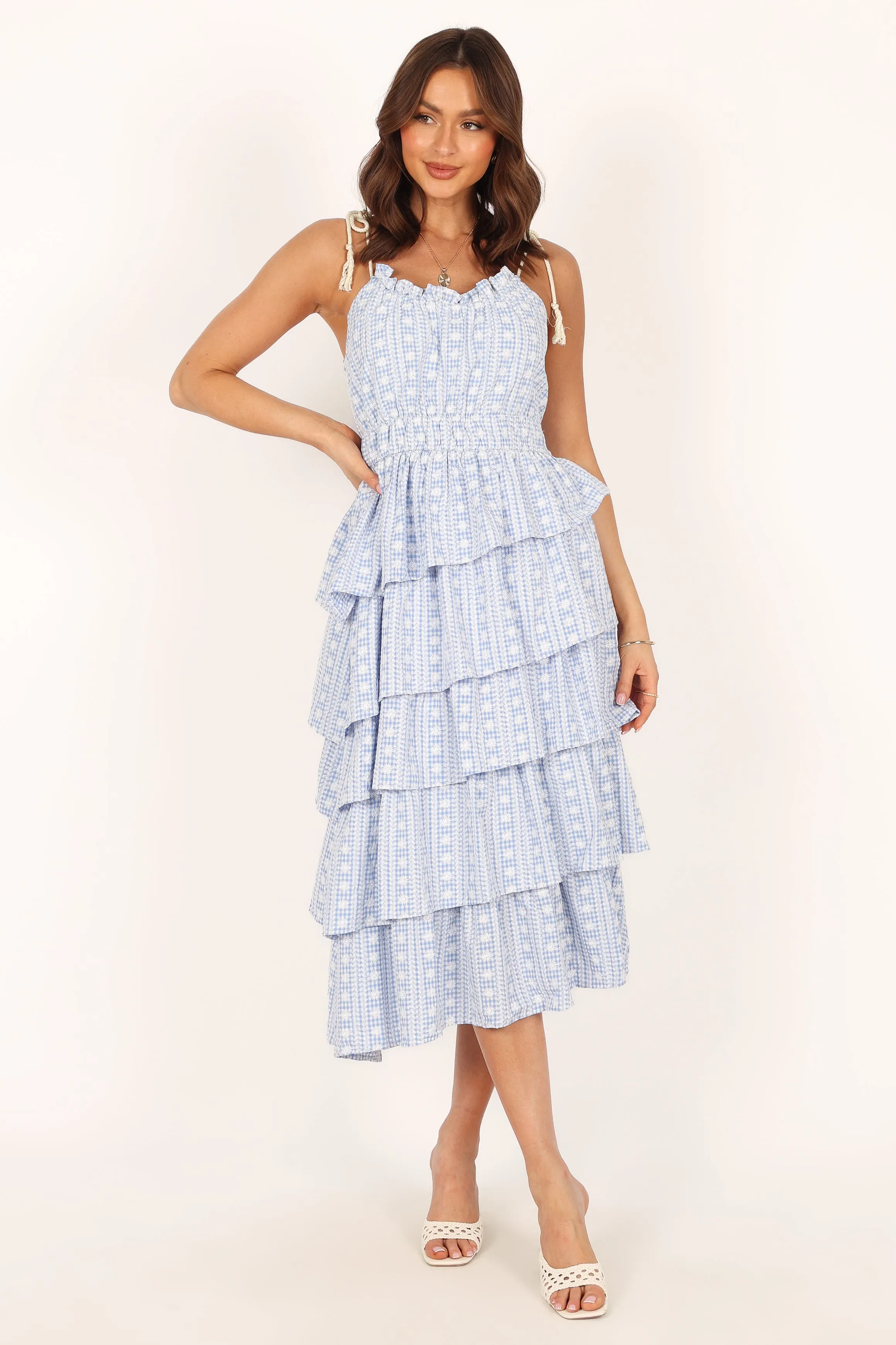Cora Midi Dress - Blue sold by Petal & Pup product image thumbnail 4