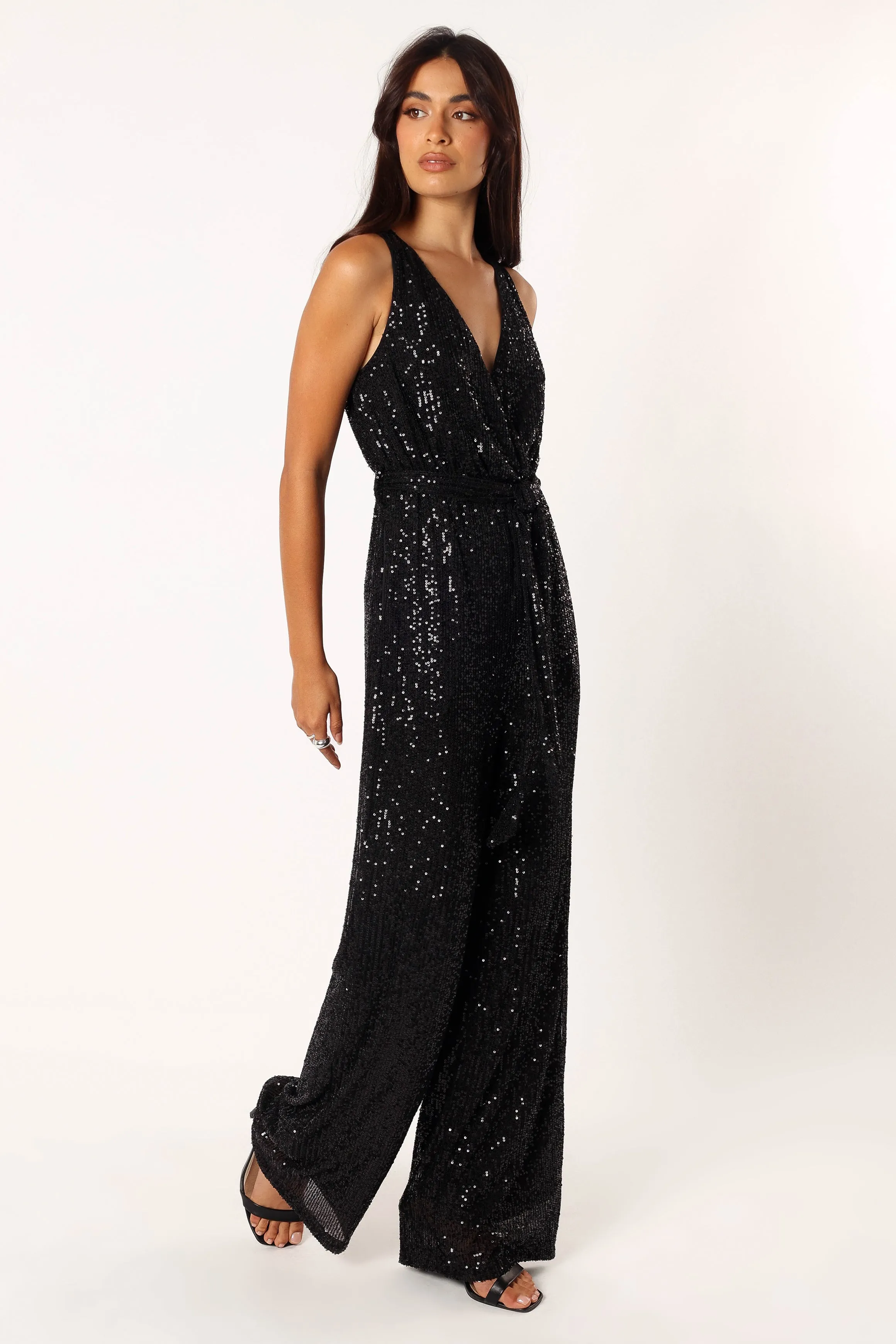 Katherine Sequin Jumpsuit - Black sold by Petal & Pup product image thumbnail 5