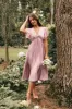 Nova Flutter Sleeve Midi Dress - Dusty Rose sold by Petal & Pup
