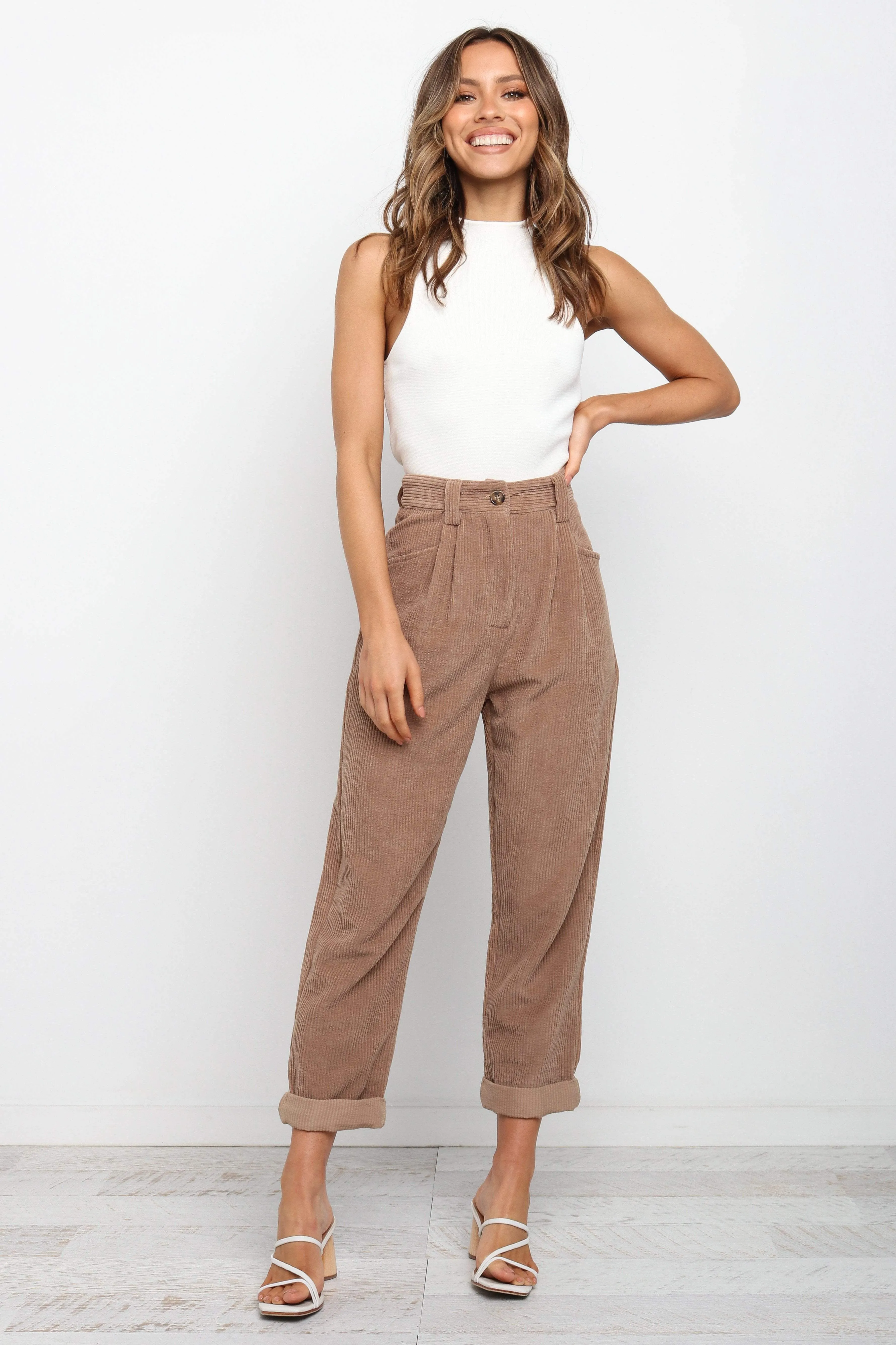 Talaren Cord Pant - Brown sold by Petal & Pup
