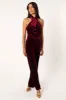Liberty Velvet Jumpsuit - Burgundy sold by Petal & Pup