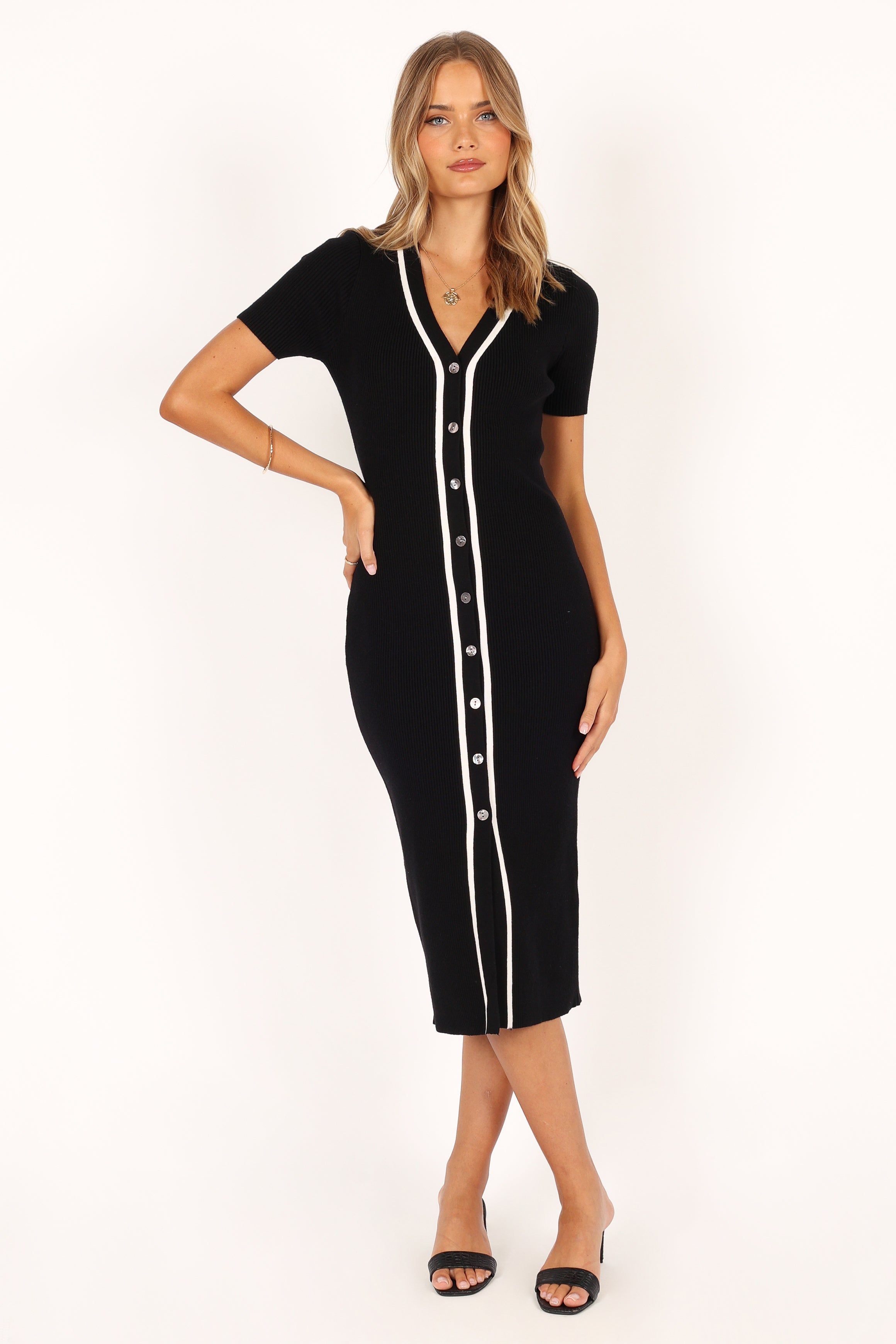 Maxima Midi Dress - Black sold by Petal & Pup product image thumbnail 3