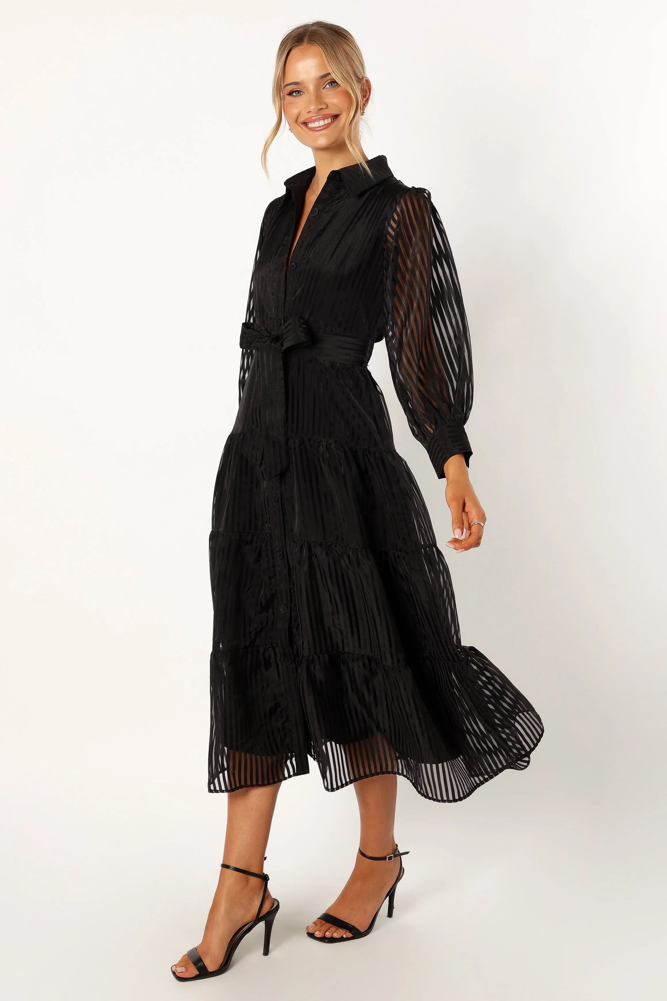 Neve Long Sleeve Maxi Dress - Black sold by Petal & Pup product image thumbnail 3