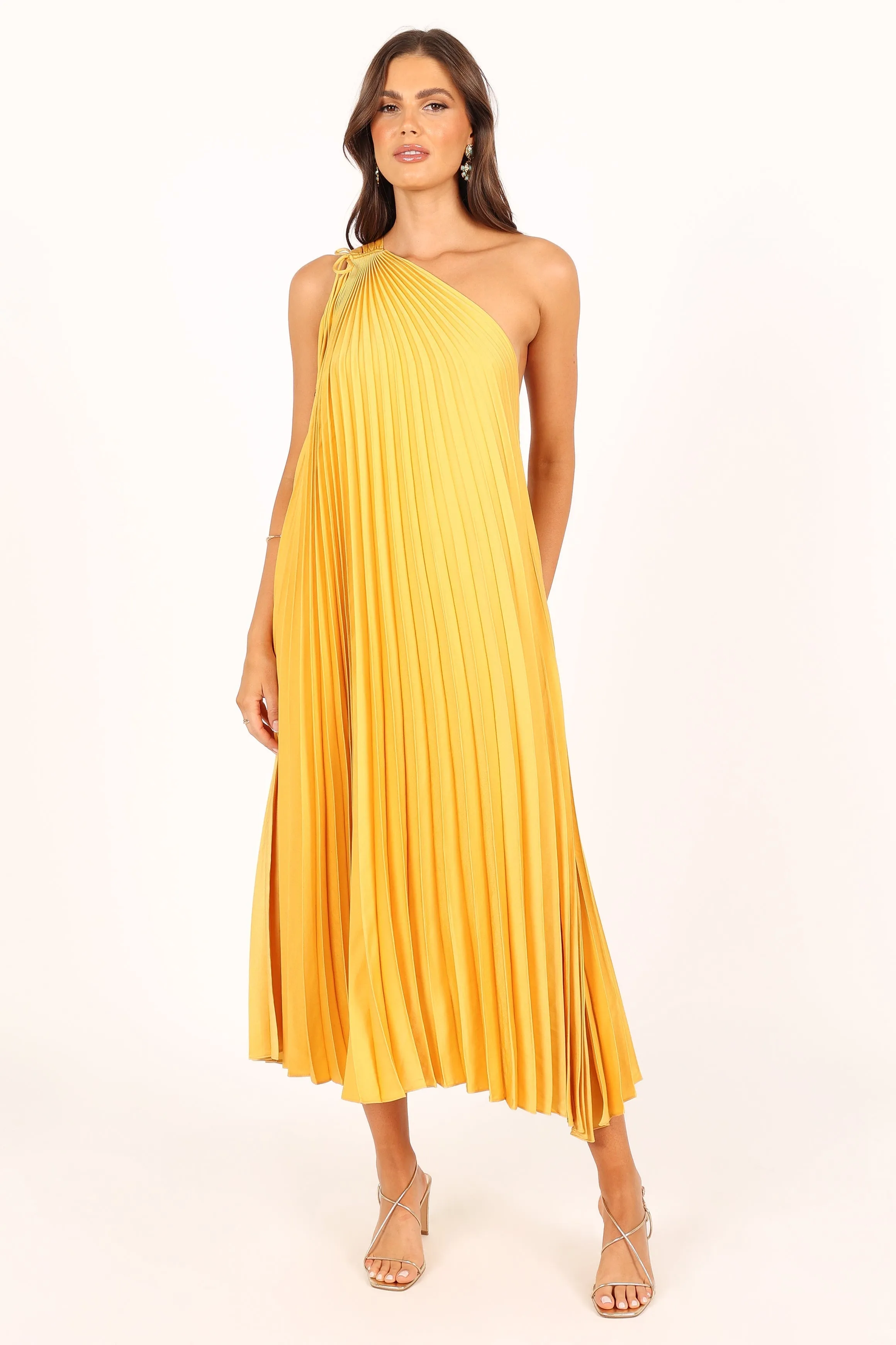 Cali One Shoulder Midi Dress - Saffron sold by Petal & Pup product image thumbnail 2