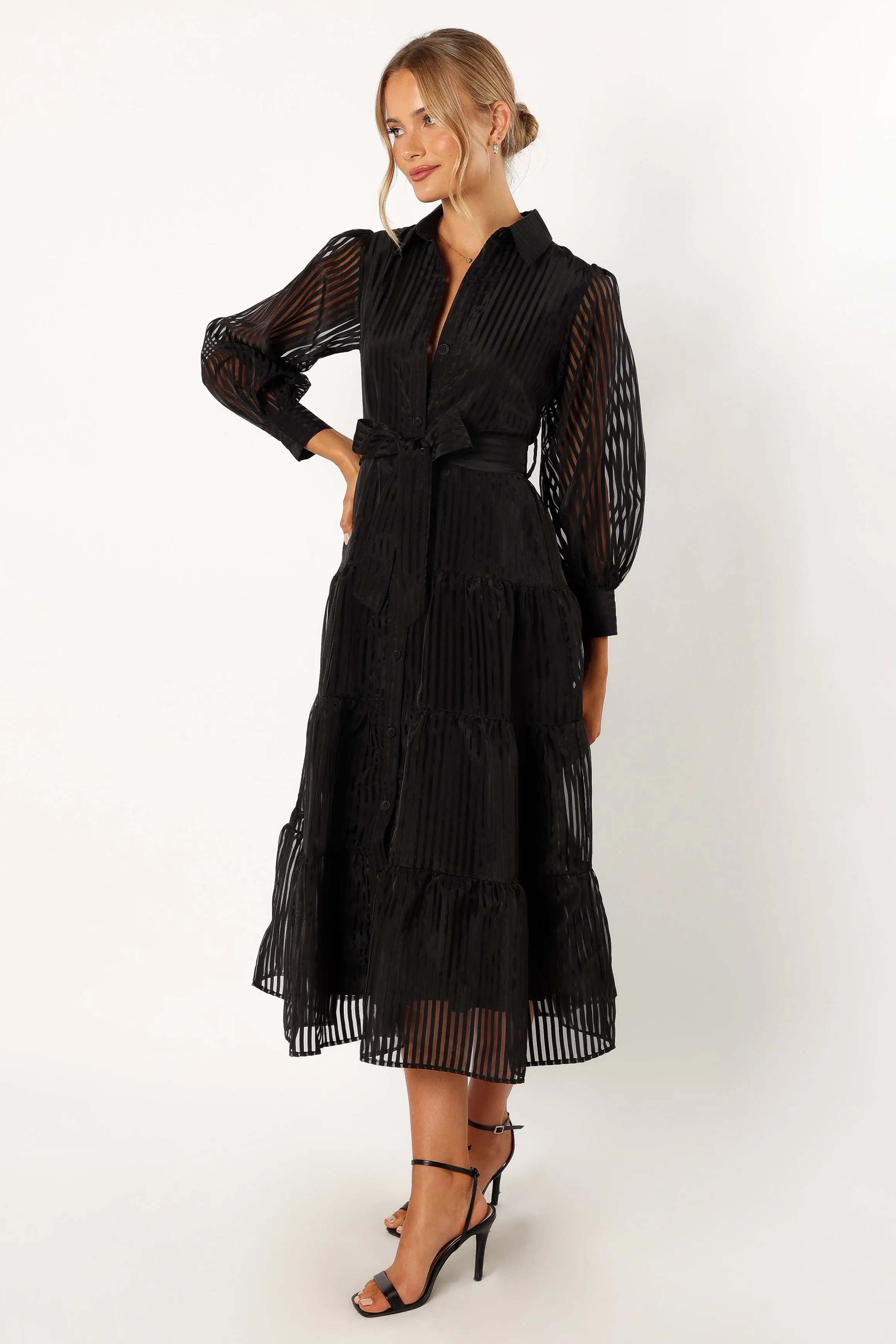 Neve Long Sleeve Maxi Dress - Black sold by Petal & Pup product image thumbnail 4