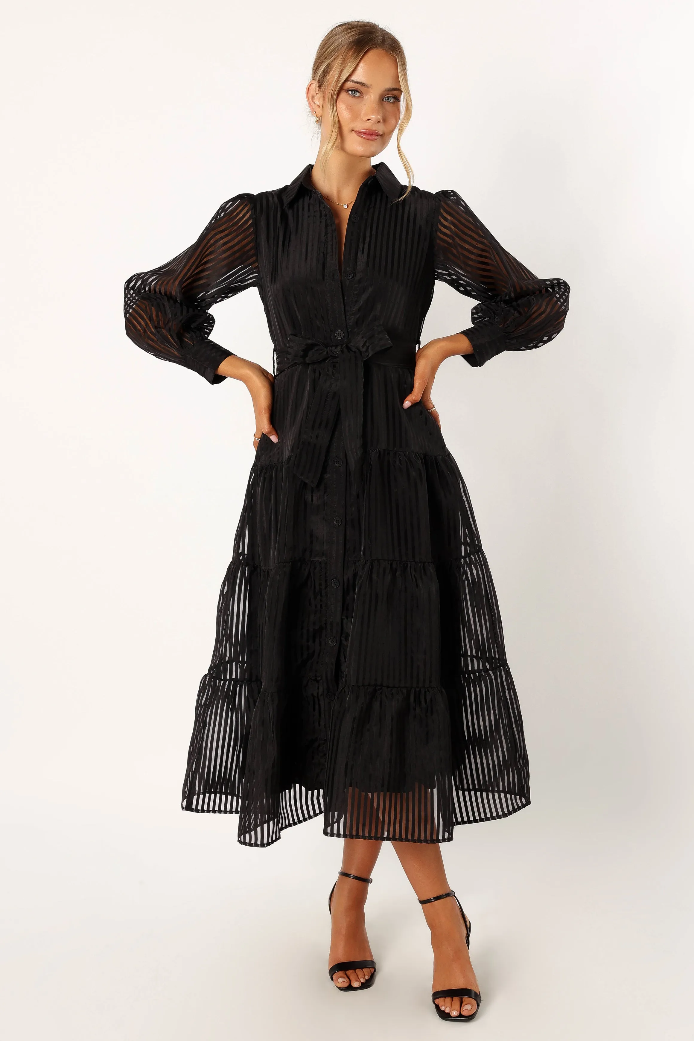 Neve Long Sleeve Maxi Dress - Black sold by Petal & Pup product image thumbnail 2