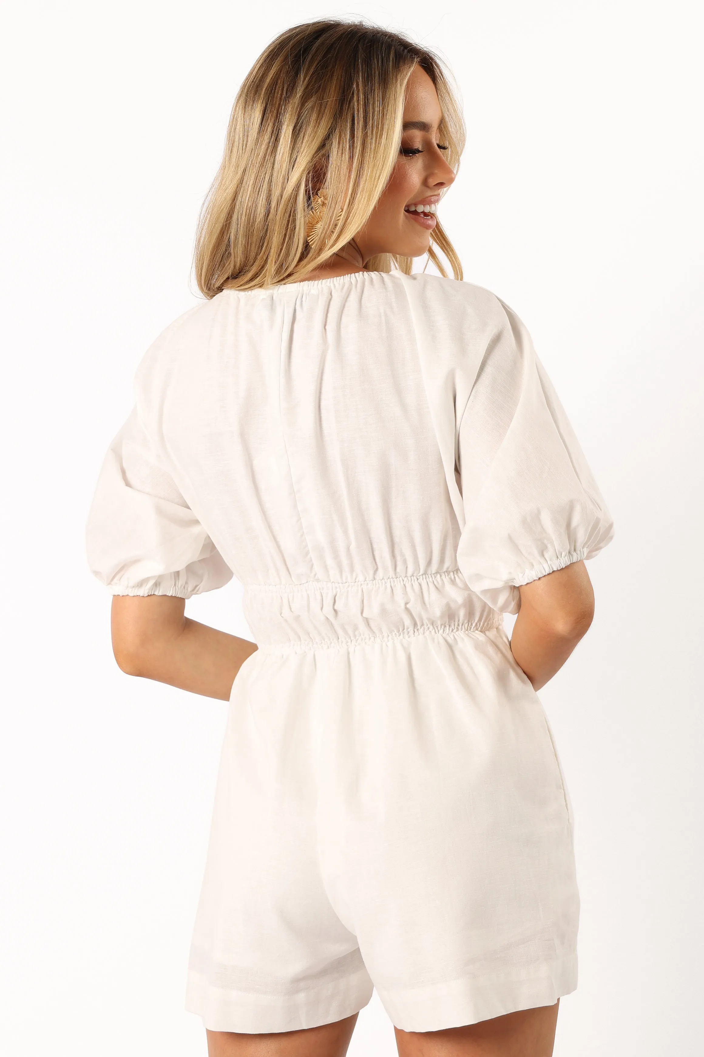 Kaia Romper - White sold by Petal & Pup product image thumbnail 5