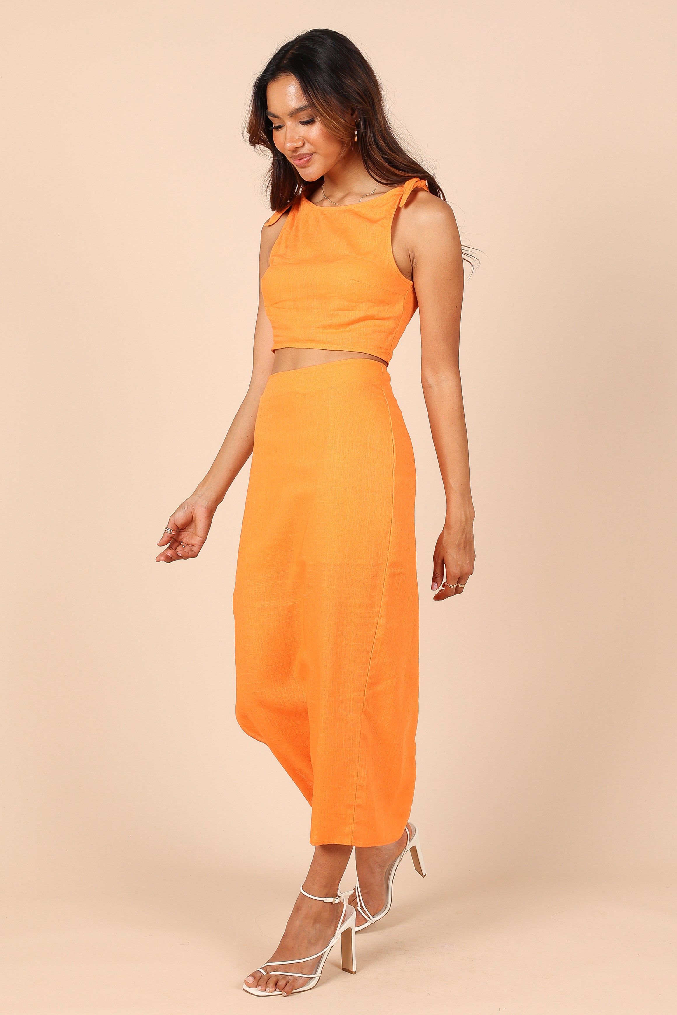 Danika Midi Skirt - Orange sold by Petal & Pup product image thumbnail 4