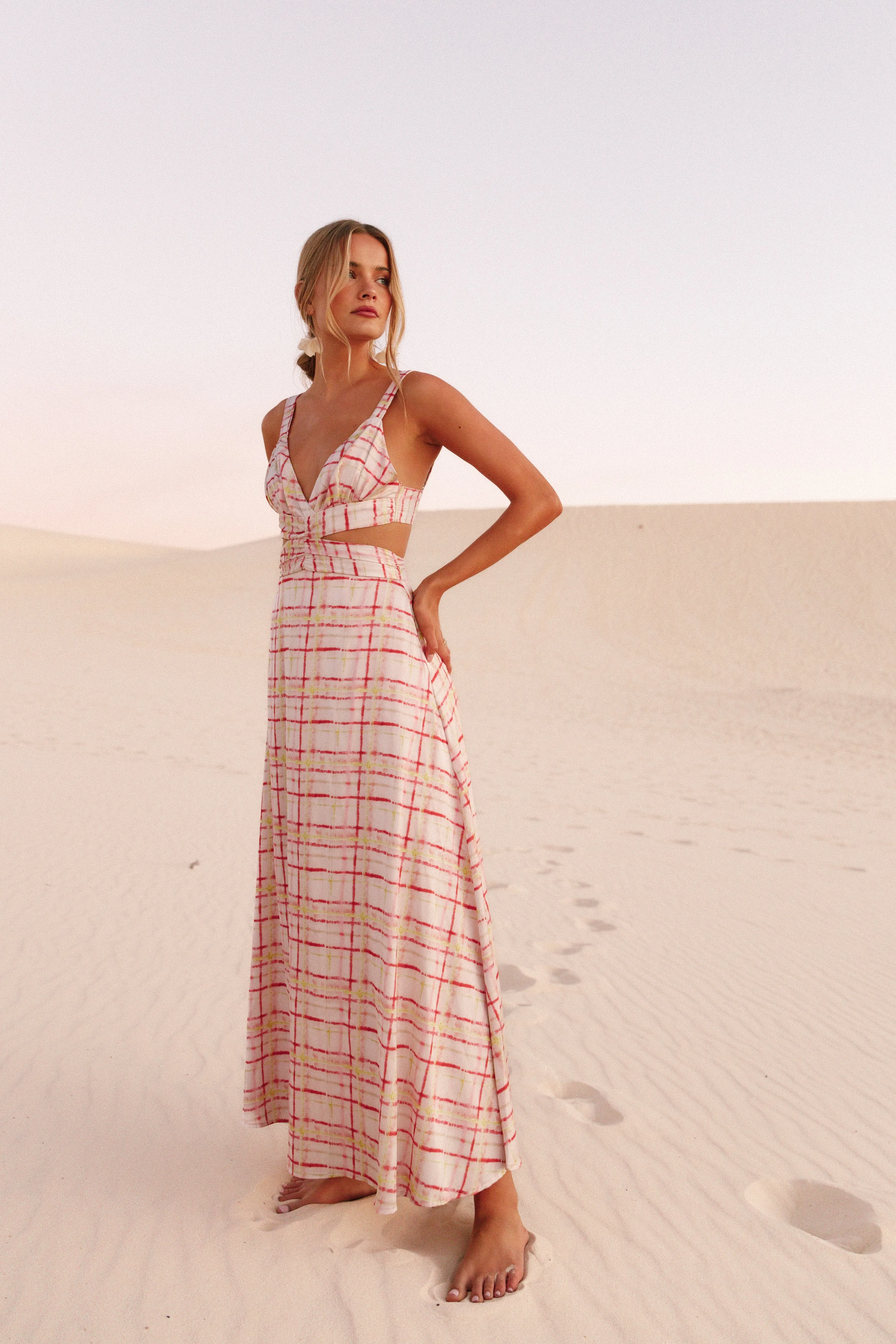 Sydney Maxi Dress - Sunset Check sold by Petal & Pup product image thumbnail 2